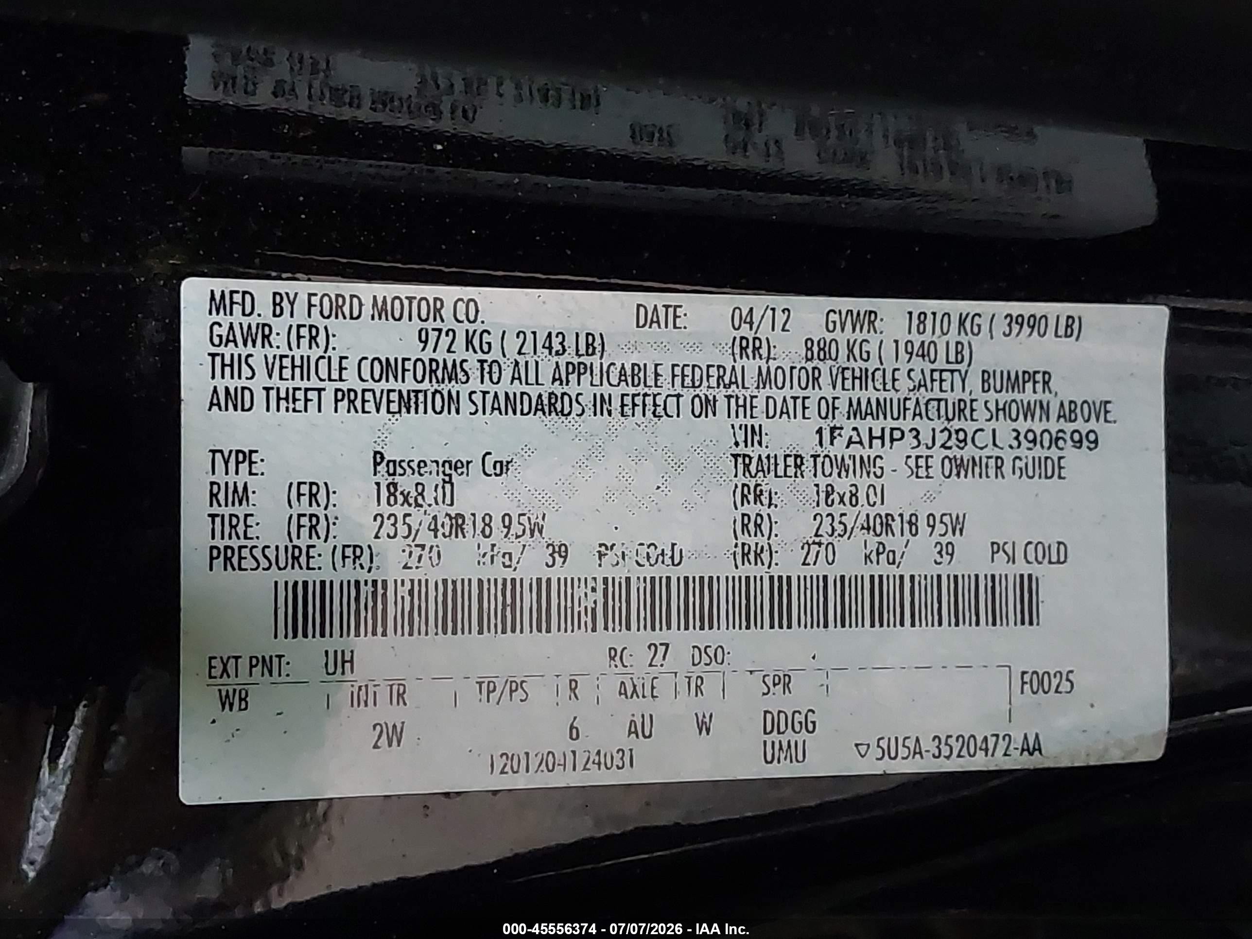 2012 Ford Focus Titanium Black vin: 1FAHP3J29CL390699