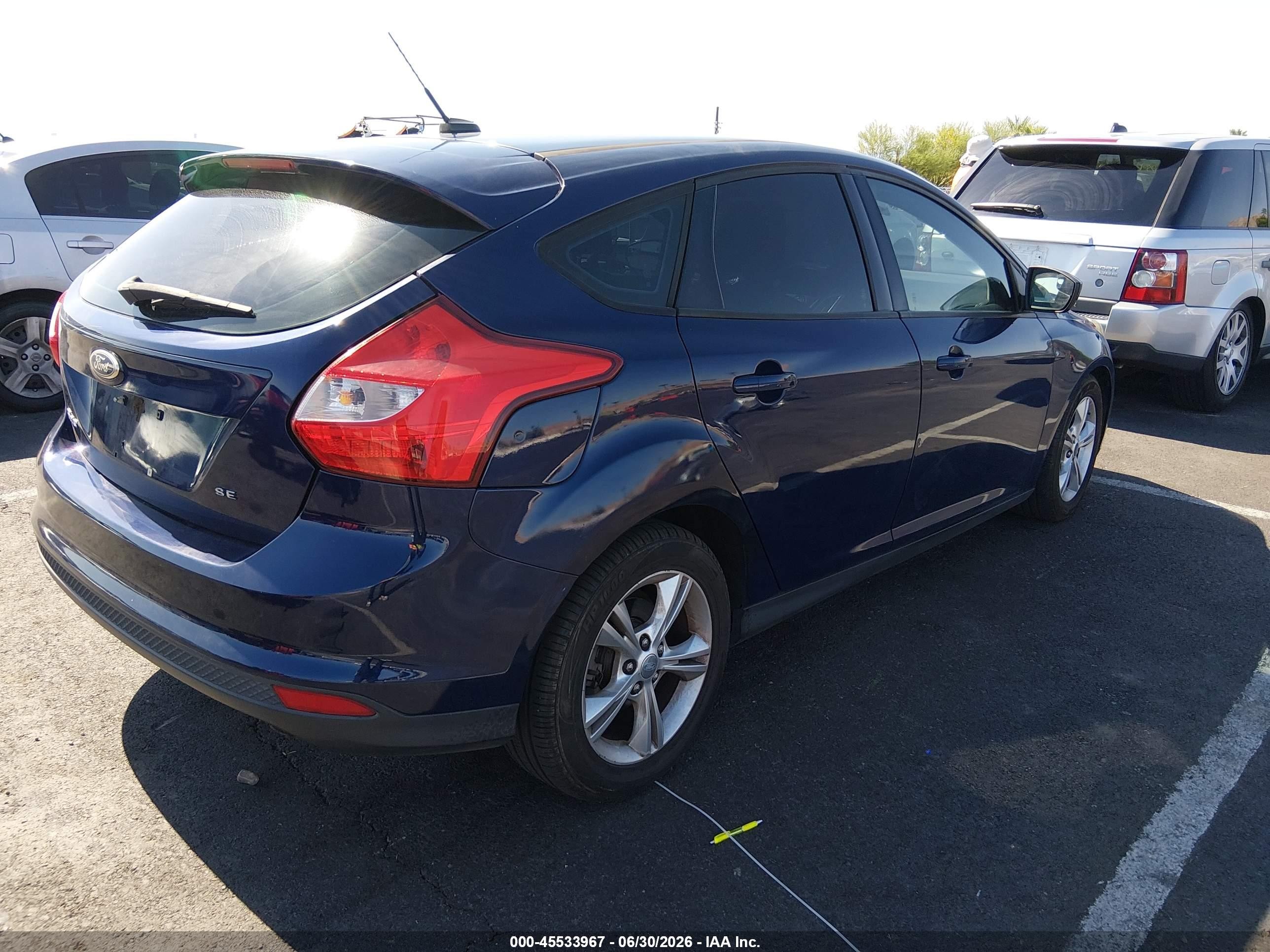2012 Ford Focus Se Blue vin: 1FAHP3K20CL151198