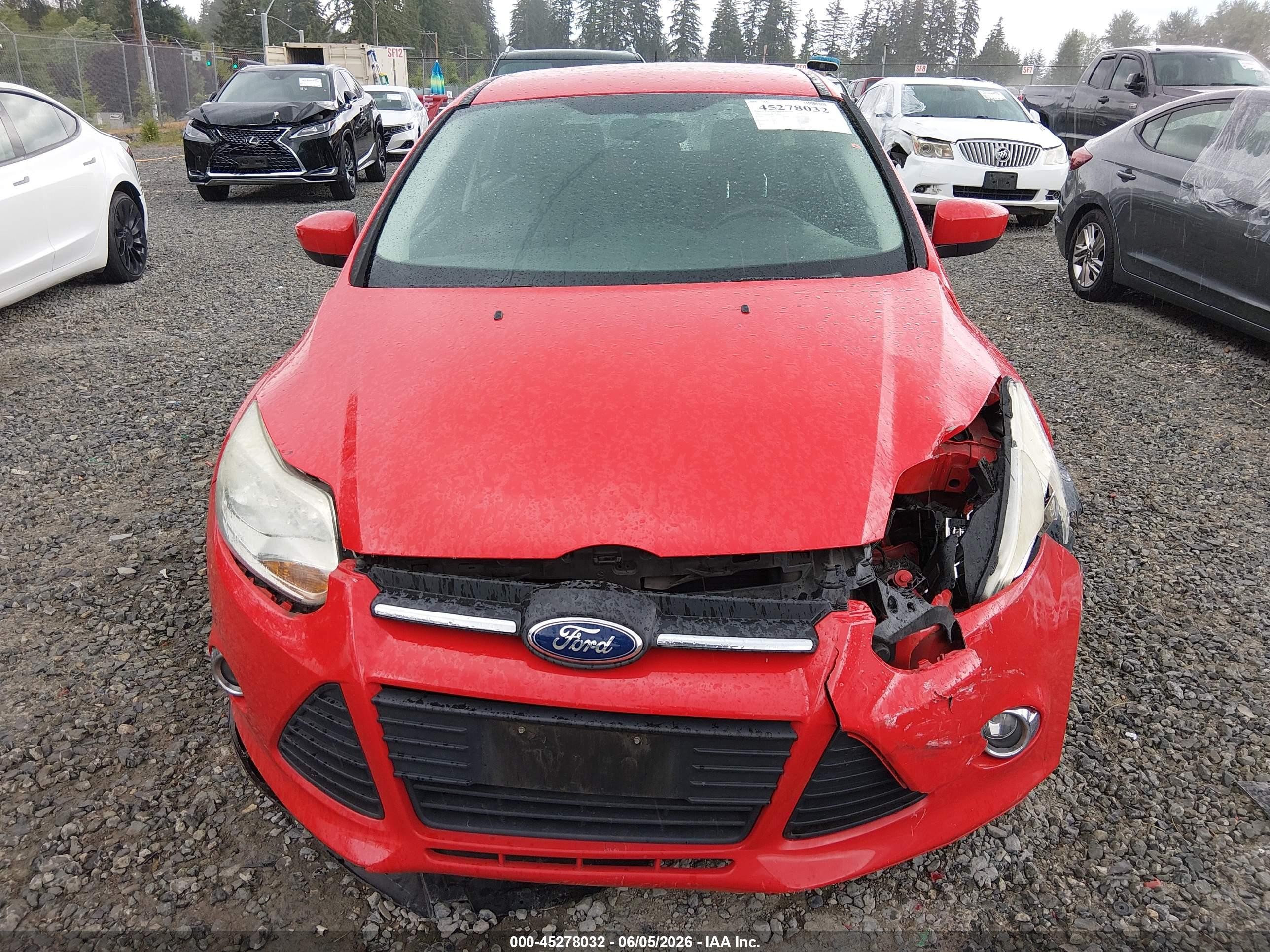 2012 Ford Focus Se Red vin: 1FAHP3K20CL176201