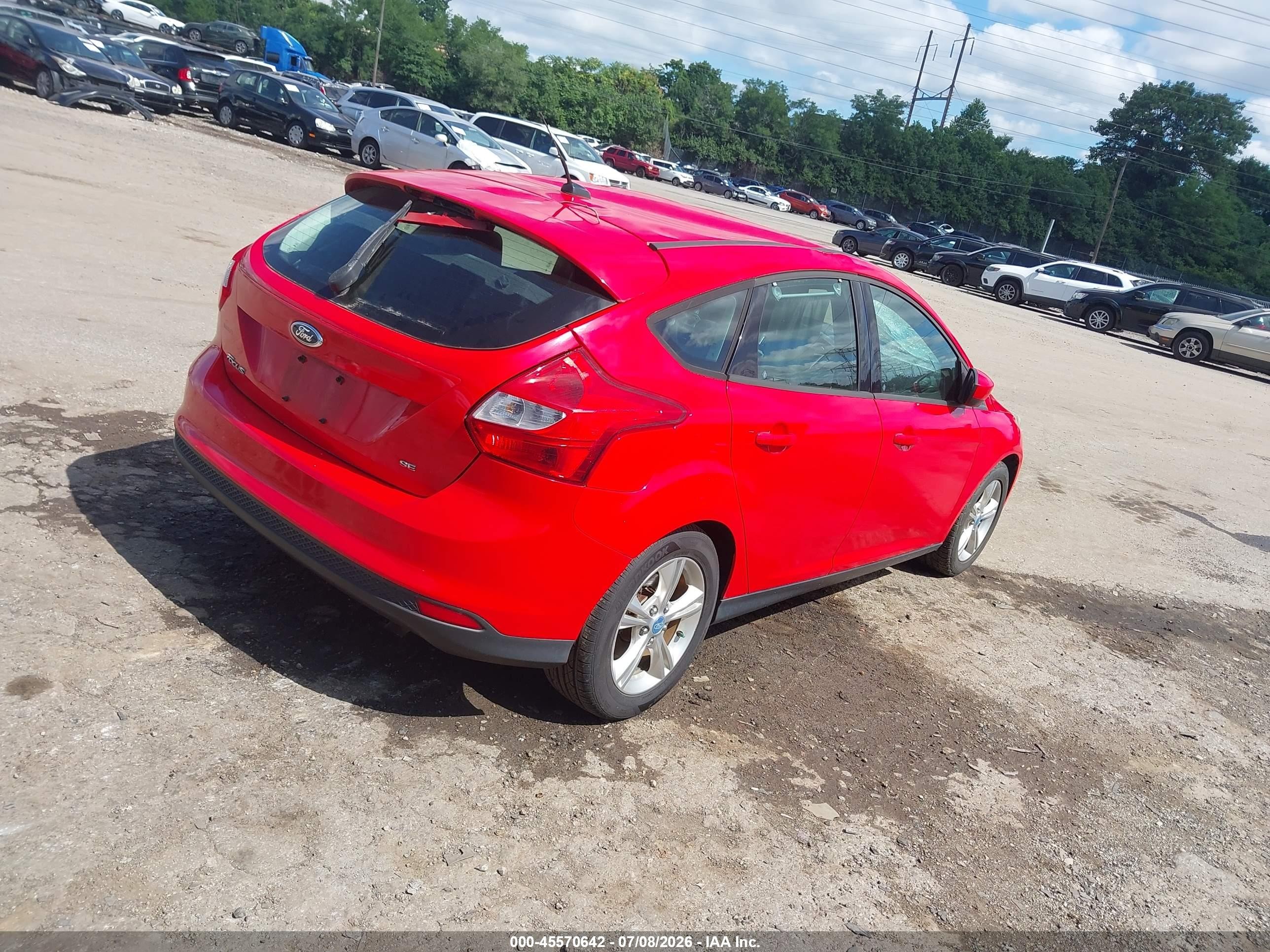 2012 Ford Focus Se Красный vin: 1FAHP3K20CL194312