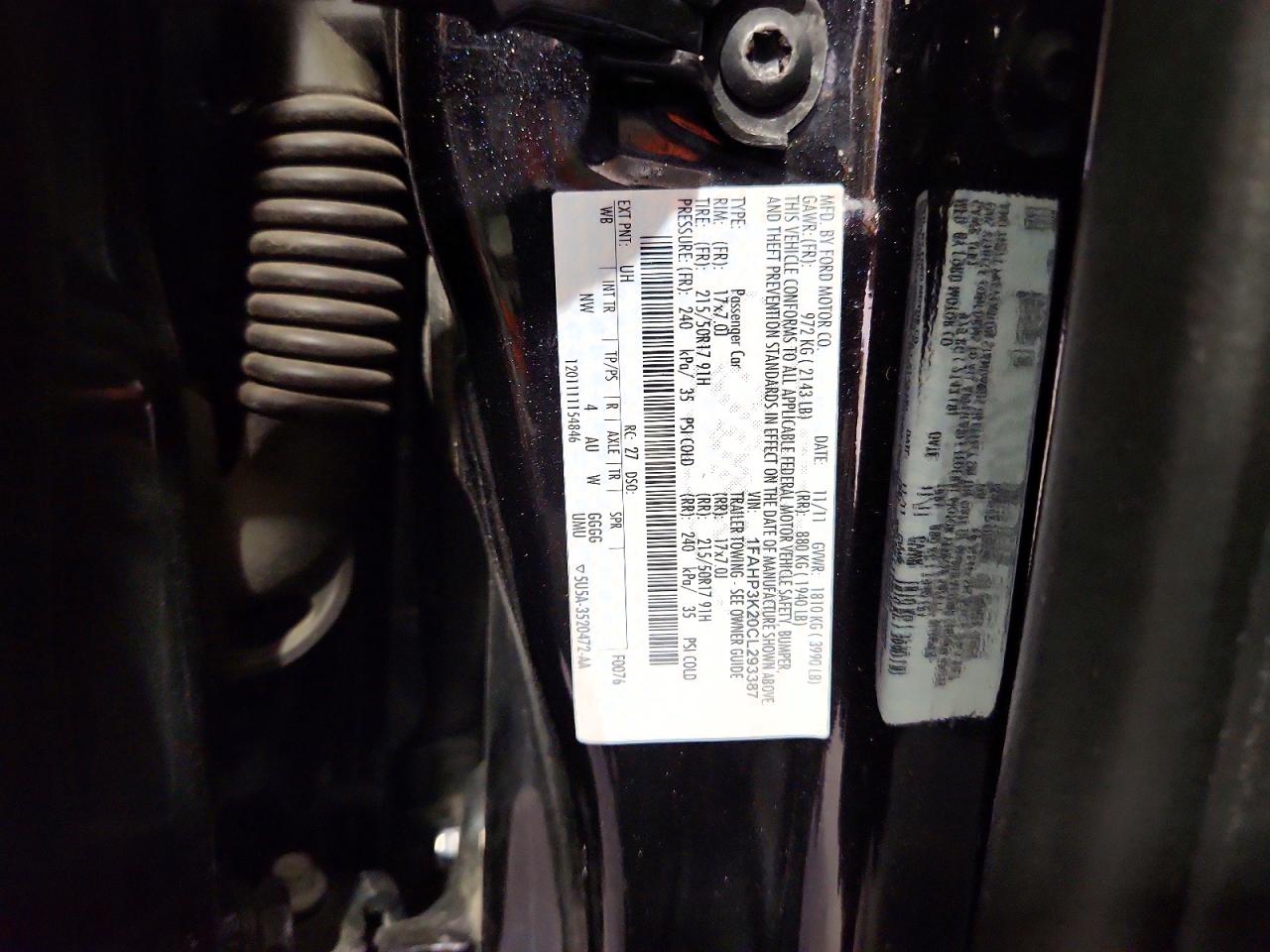 2012 Ford Focus Se Black vin: 1FAHP3K20CL293387