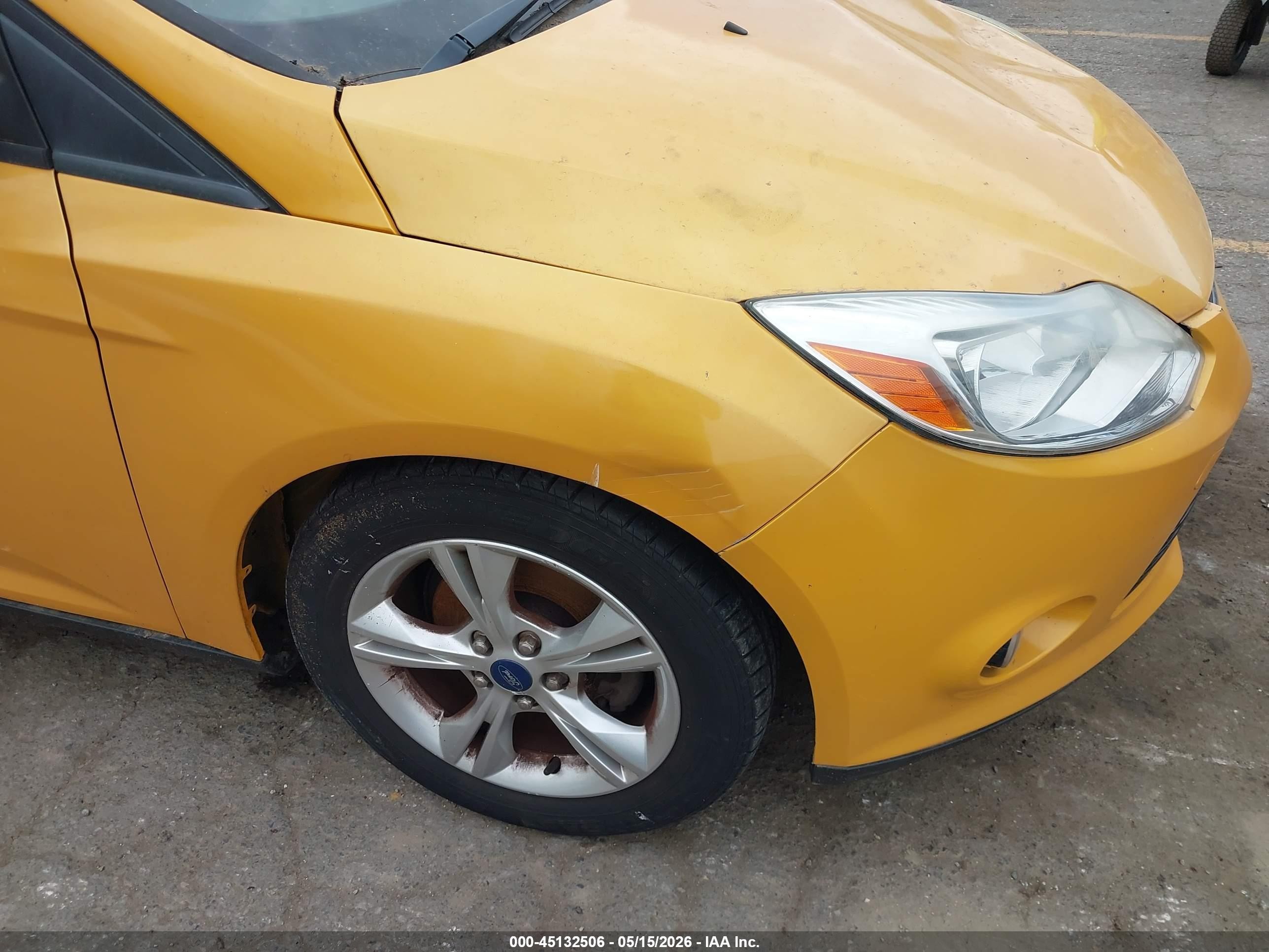 2012 Ford Focus Se Желтый vin: 1FAHP3K20CL299982