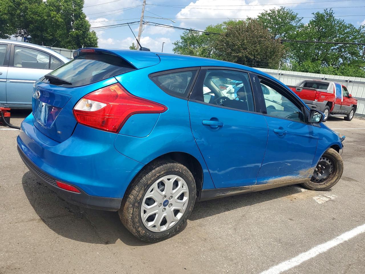 2012 Ford Focus Se Blue vin: 1FAHP3K20CL320572