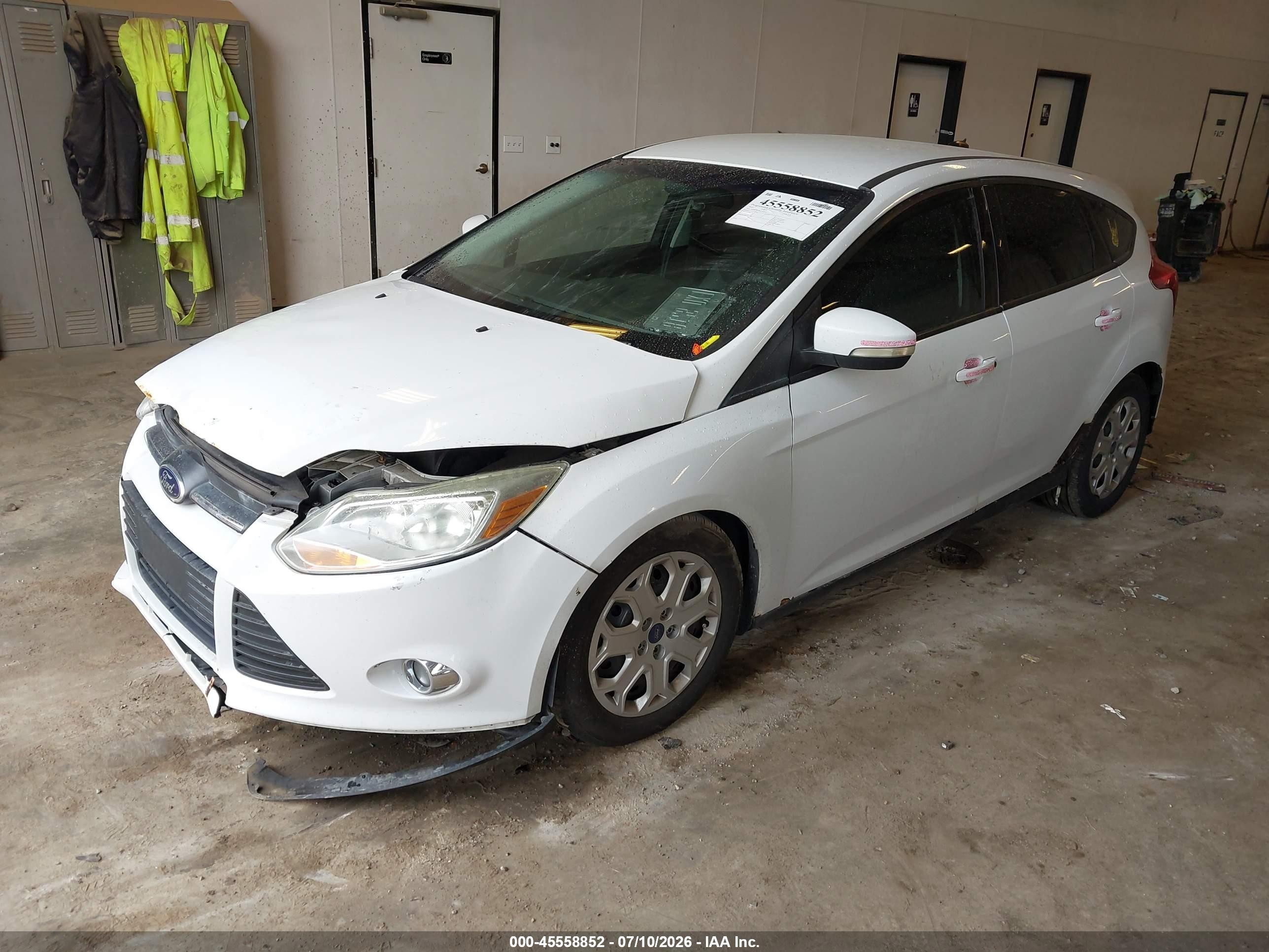 2012 Ford Focus Se White vin: 1FAHP3K20CL364412