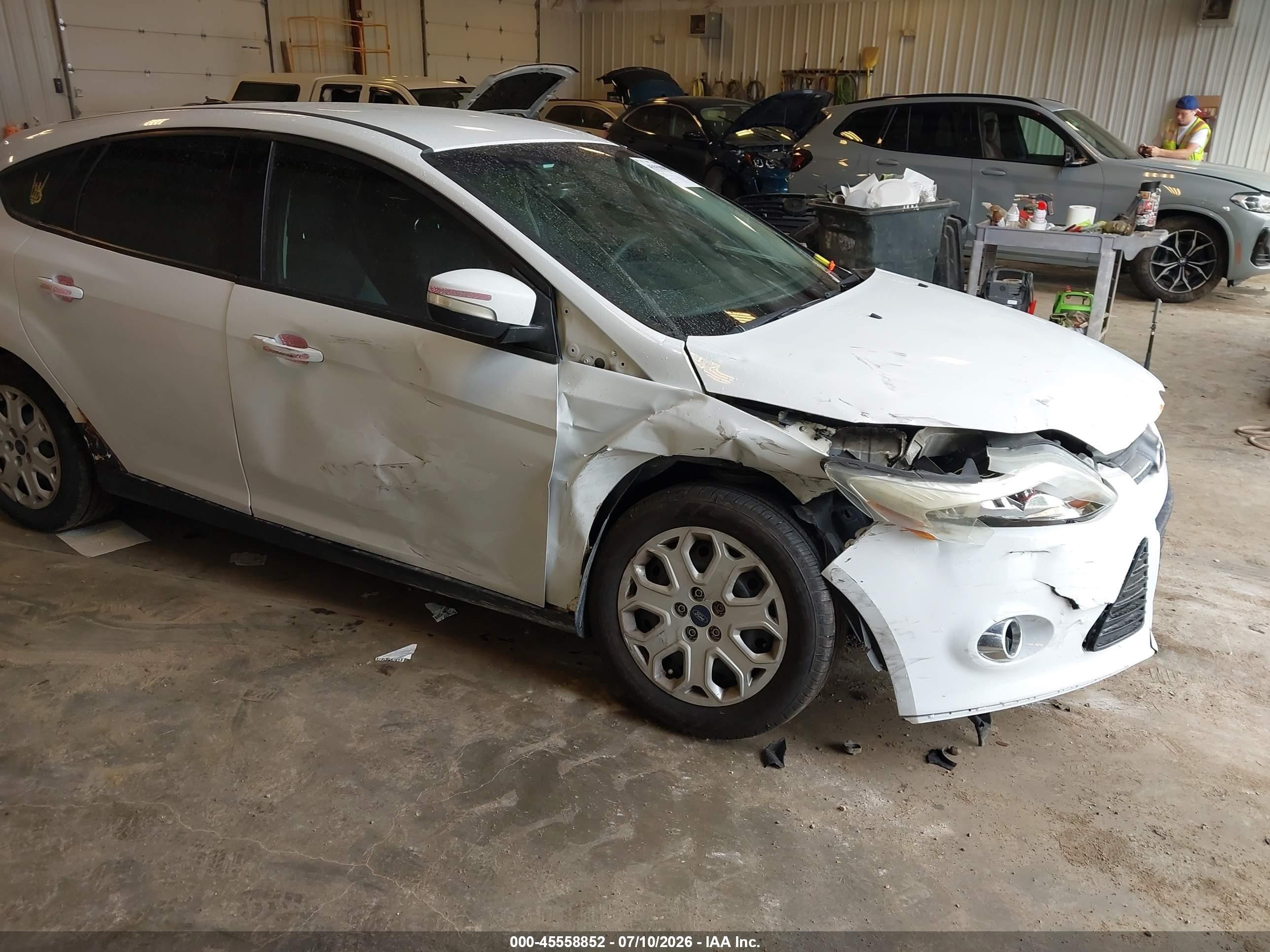 2012 Ford Focus Se White vin: 1FAHP3K20CL364412