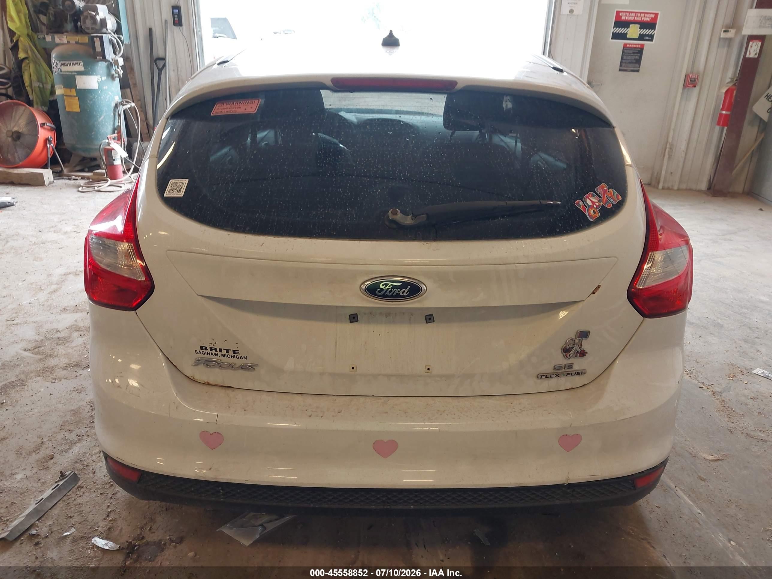 2012 Ford Focus Se White vin: 1FAHP3K20CL364412