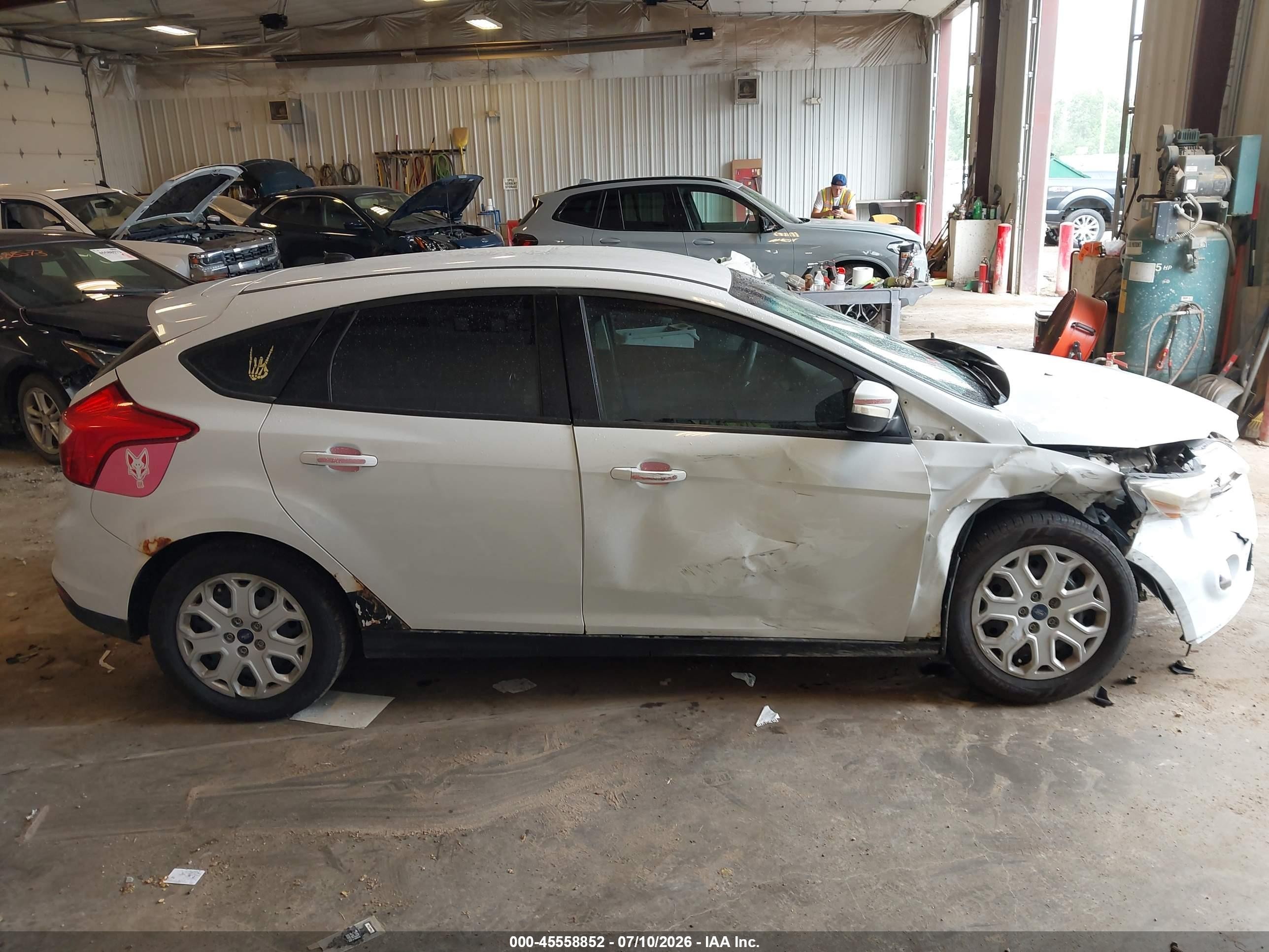 2012 Ford Focus Se White vin: 1FAHP3K20CL364412