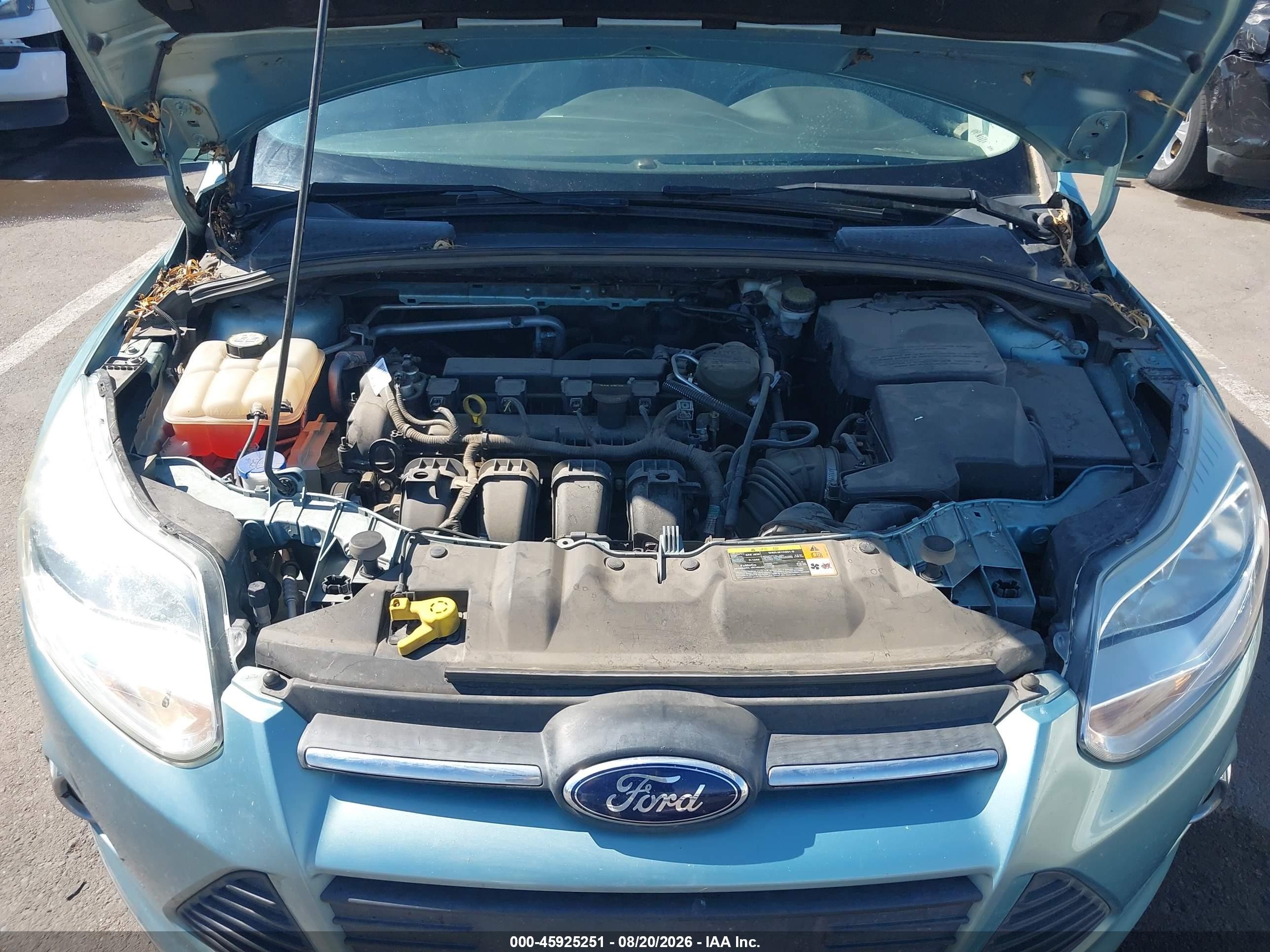 2012 Ford Focus Se Turquoise vin: 1FAHP3K20CL423216
