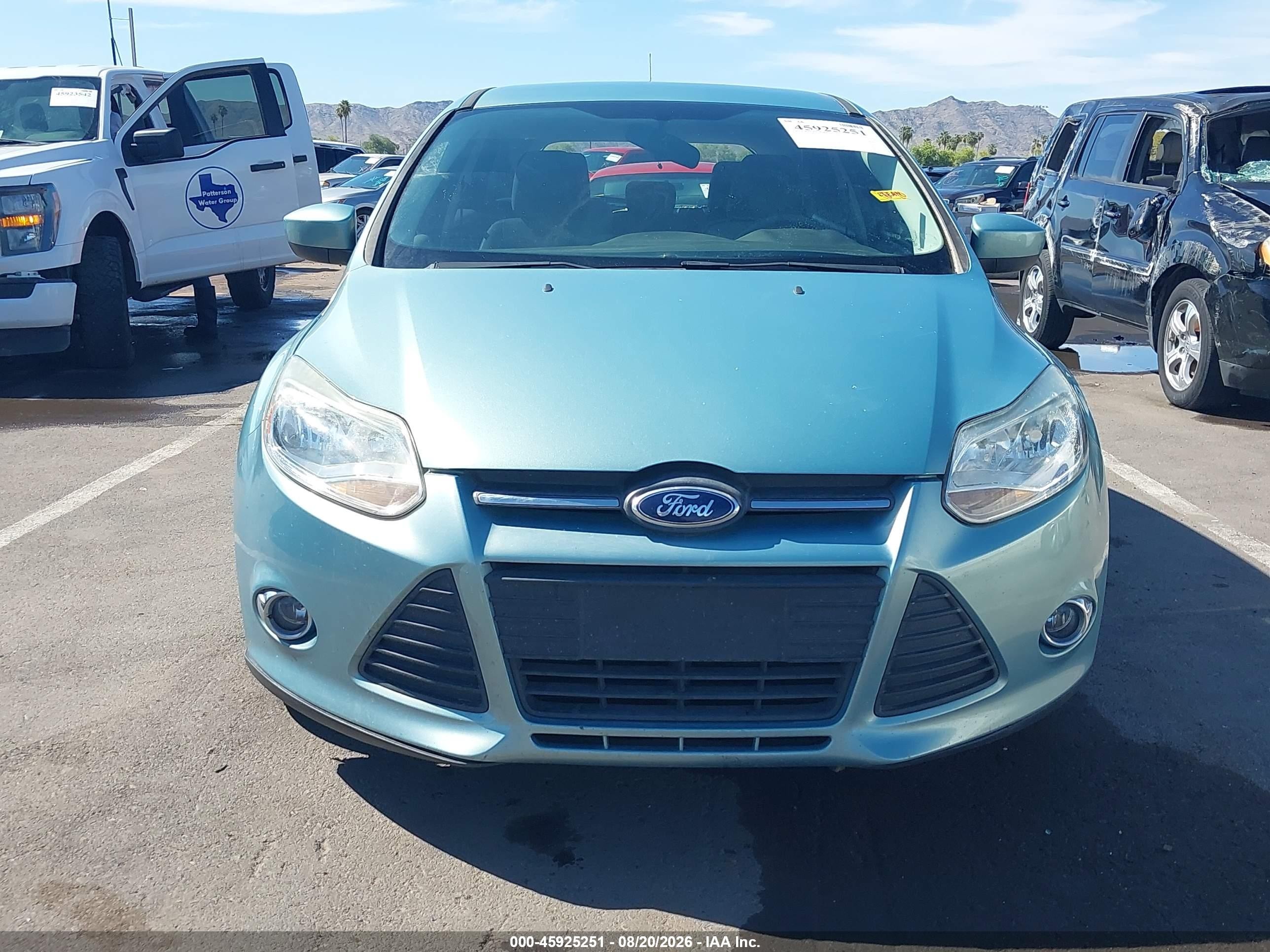2012 Ford Focus Se Turquoise vin: 1FAHP3K20CL423216