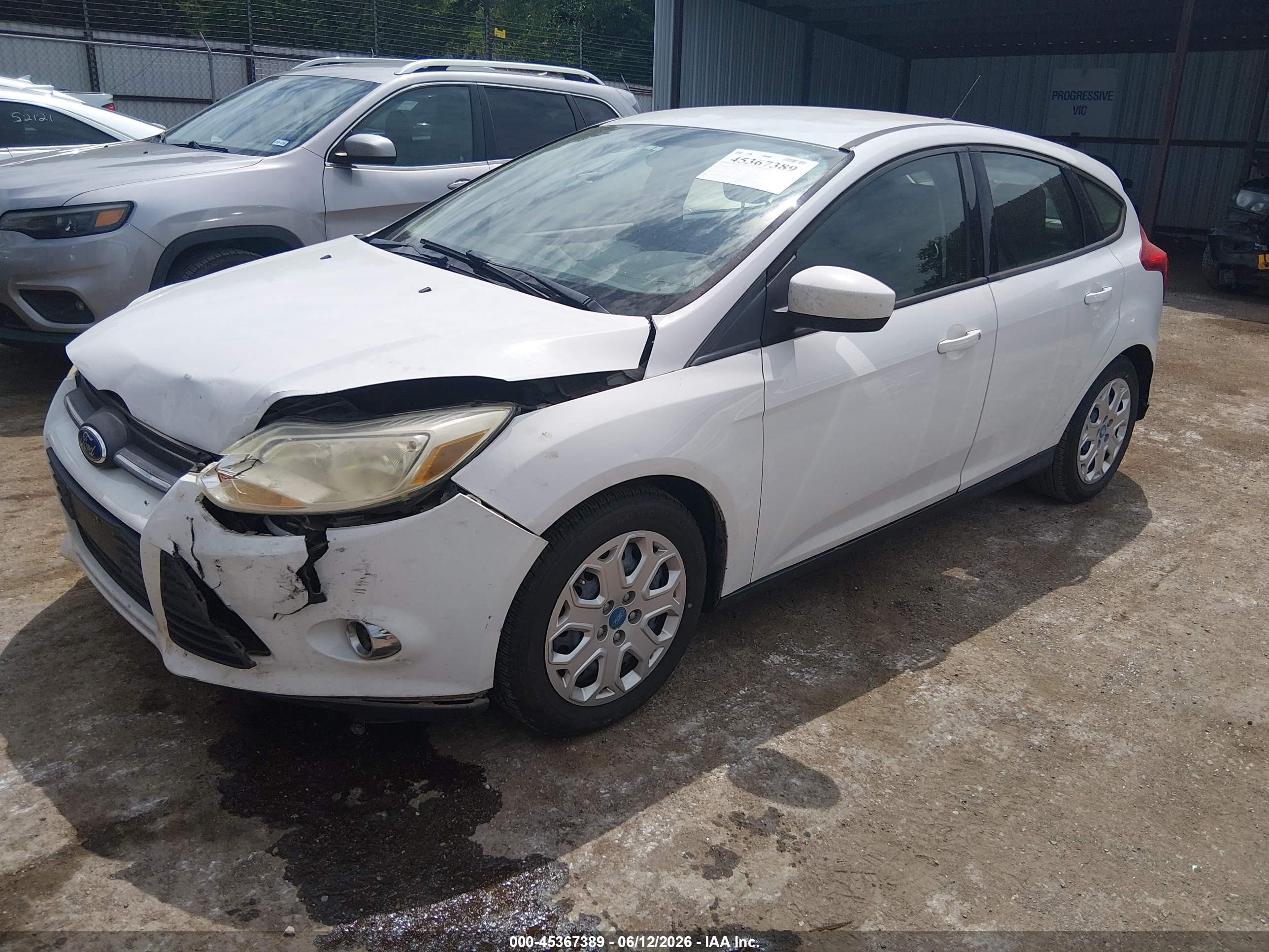 2012 Ford Focus Se White vin: 1FAHP3K21CL123622