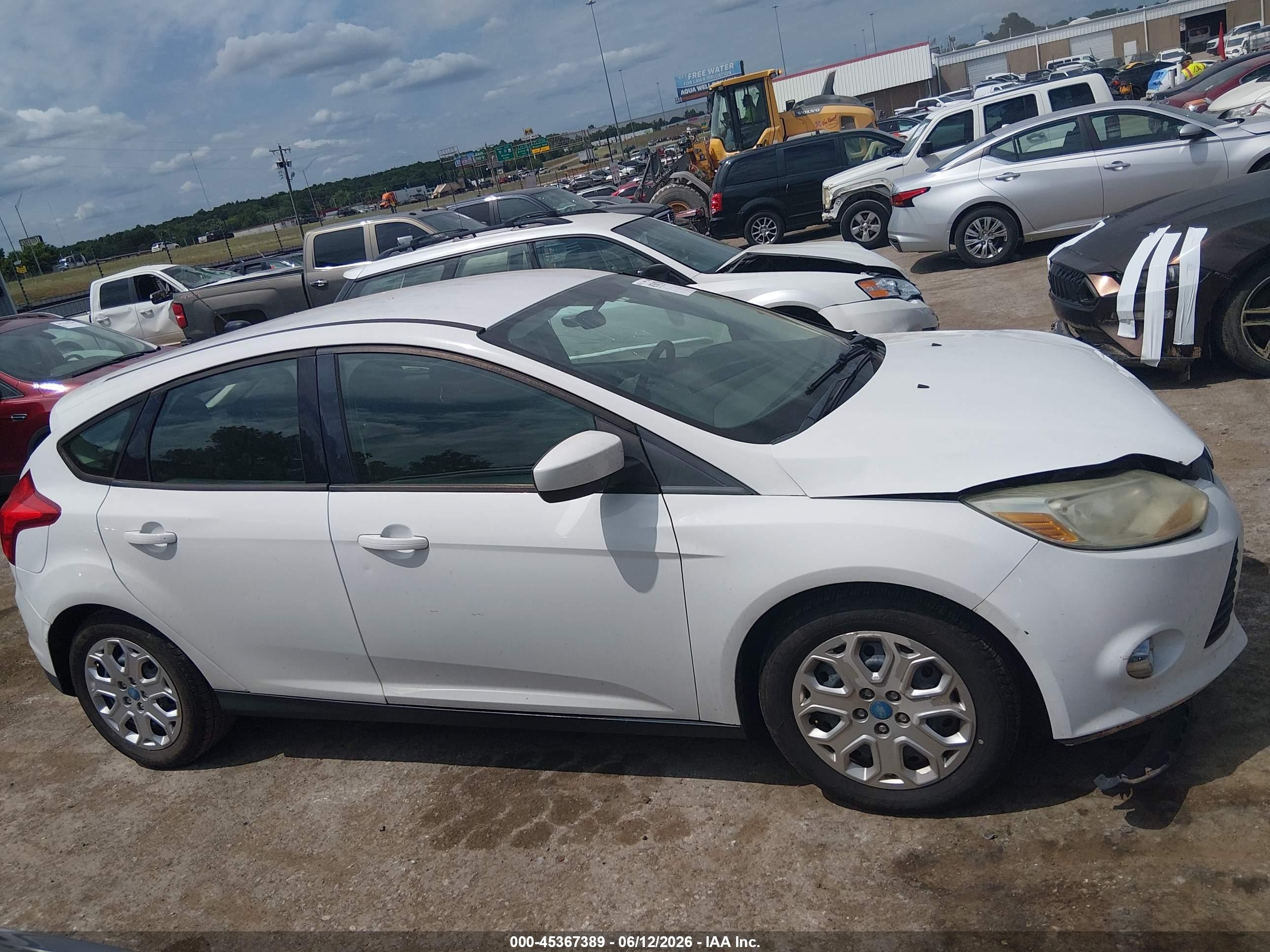 2012 Ford Focus Se White vin: 1FAHP3K21CL123622