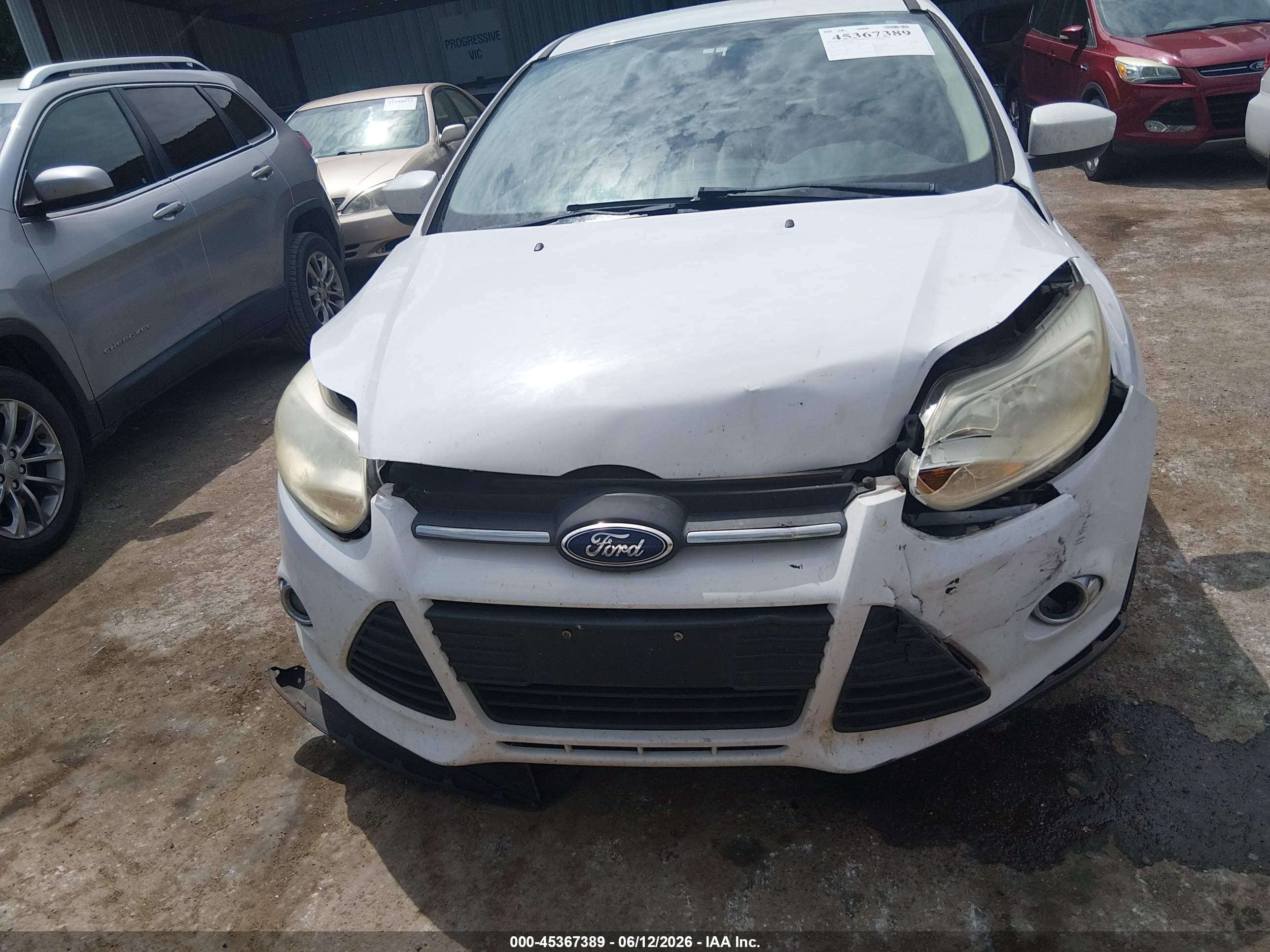 2012 Ford Focus Se White vin: 1FAHP3K21CL123622