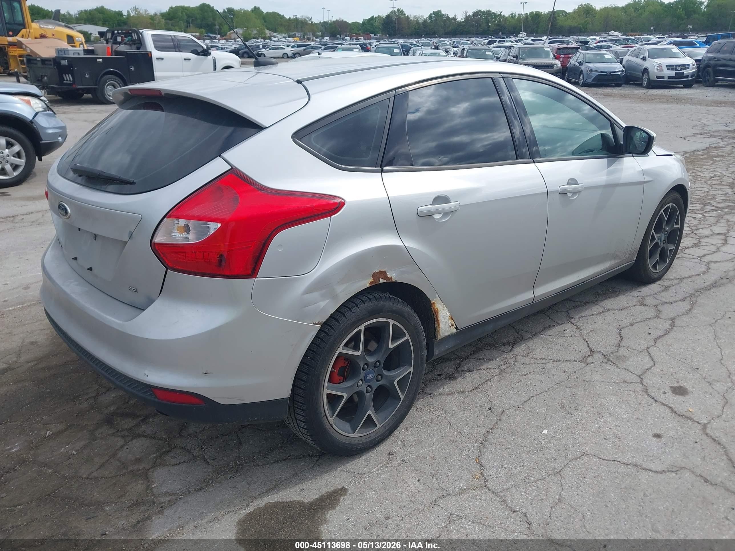 2012 Ford Focus Se Silver vin: 1FAHP3K21CL153526