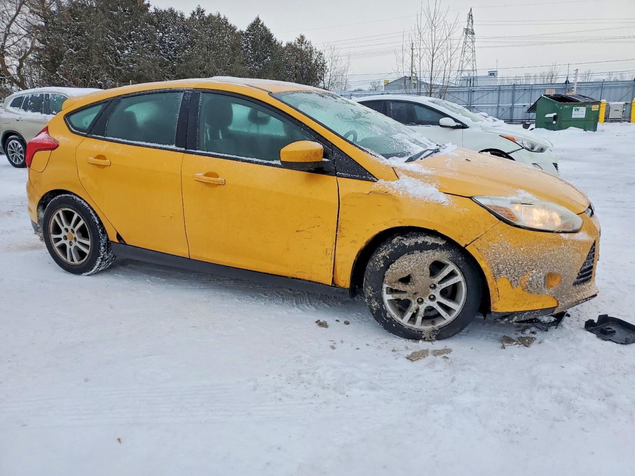 2012 Ford Focus Se Yellow vin: 1FAHP3K21CL171248