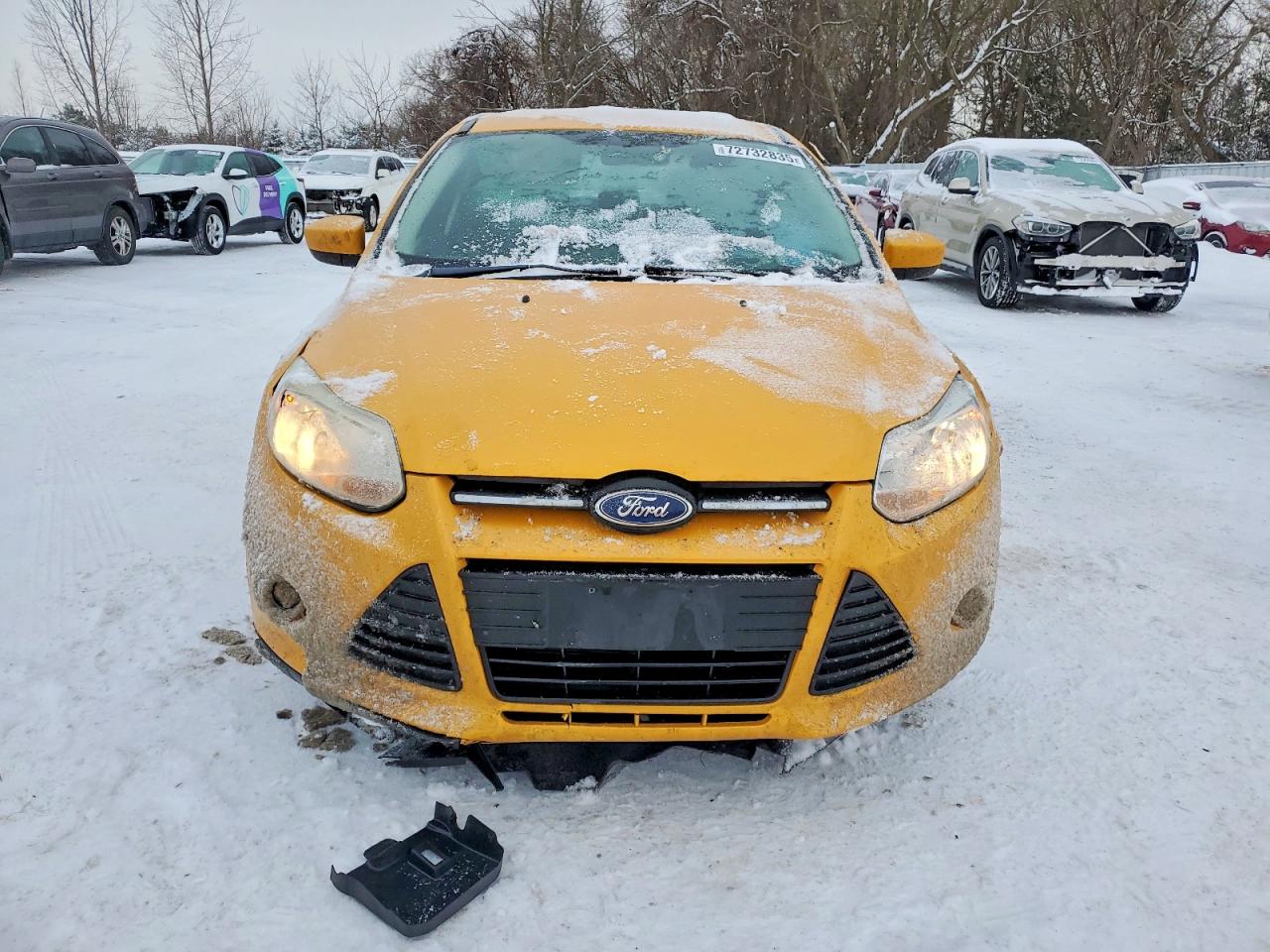 2012 Ford Focus Se Yellow vin: 1FAHP3K21CL171248