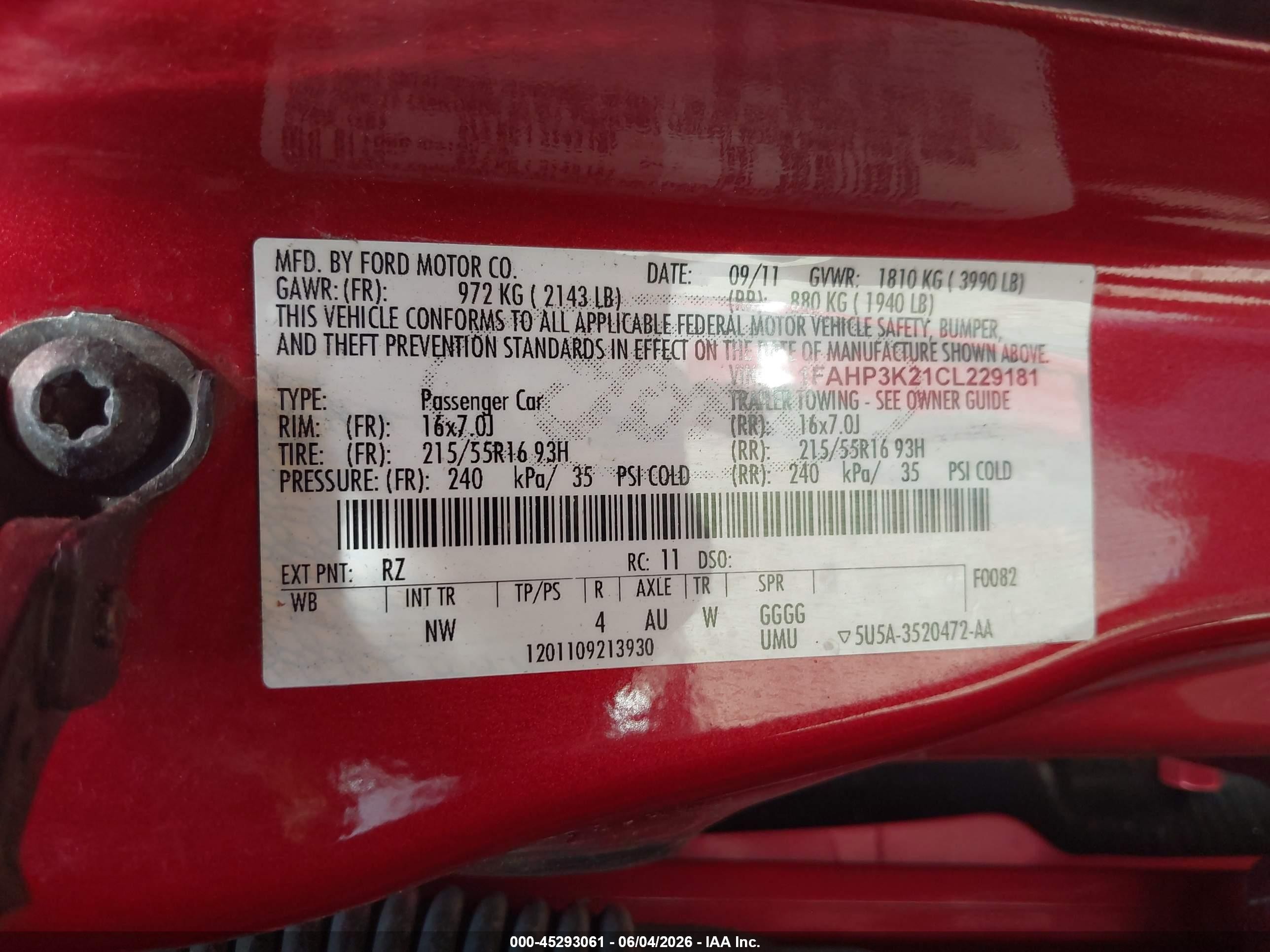 2012 Ford Focus Se Red vin: 1FAHP3K21CL229181