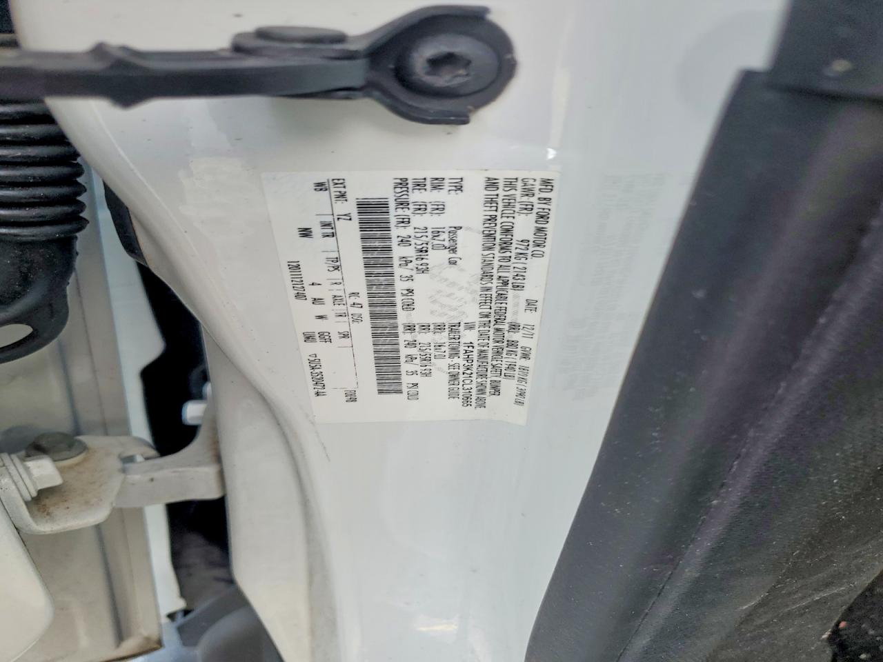 2012 Ford Focus Se White vin: 1FAHP3K21CL310665