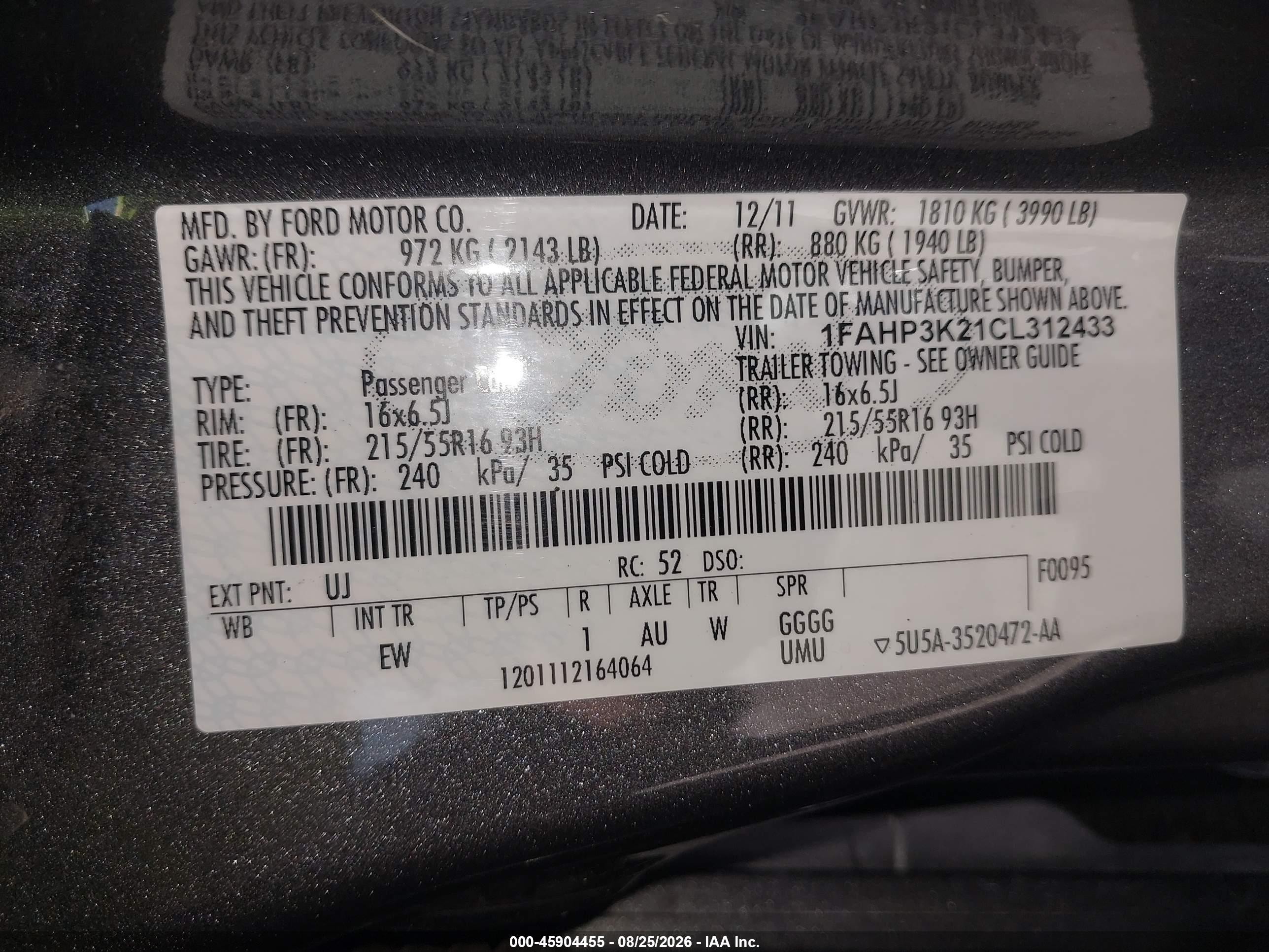 2012 Ford Focus Se Серый vin: 1FAHP3K21CL312433