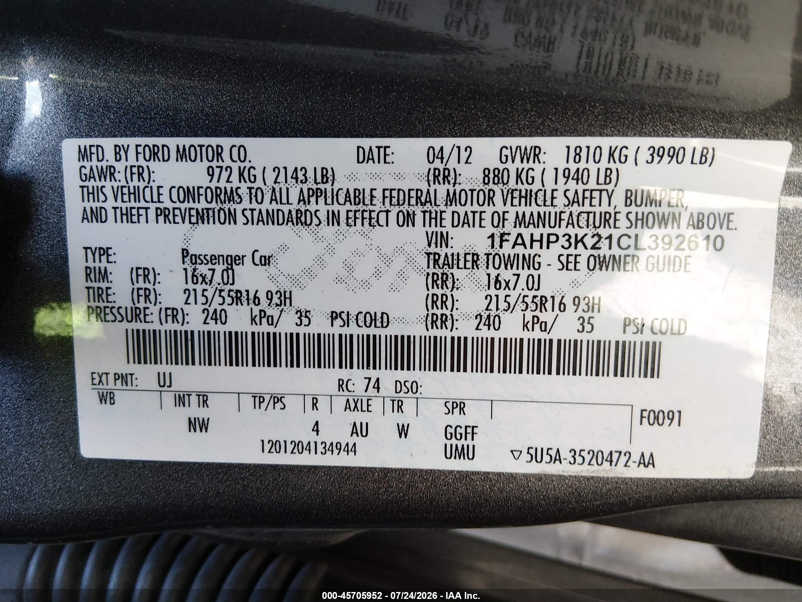 2012 Ford Focus Se Серый vin: 1FAHP3K21CL392610