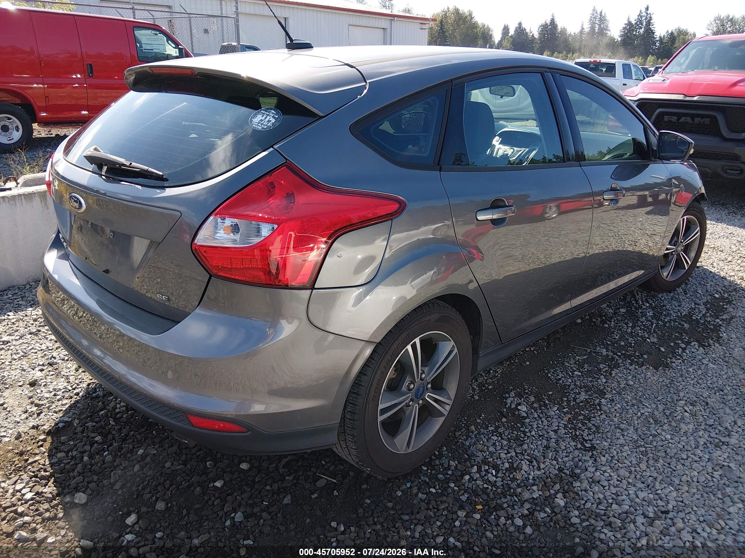 2012 Ford Focus Se Серый vin: 1FAHP3K21CL392610