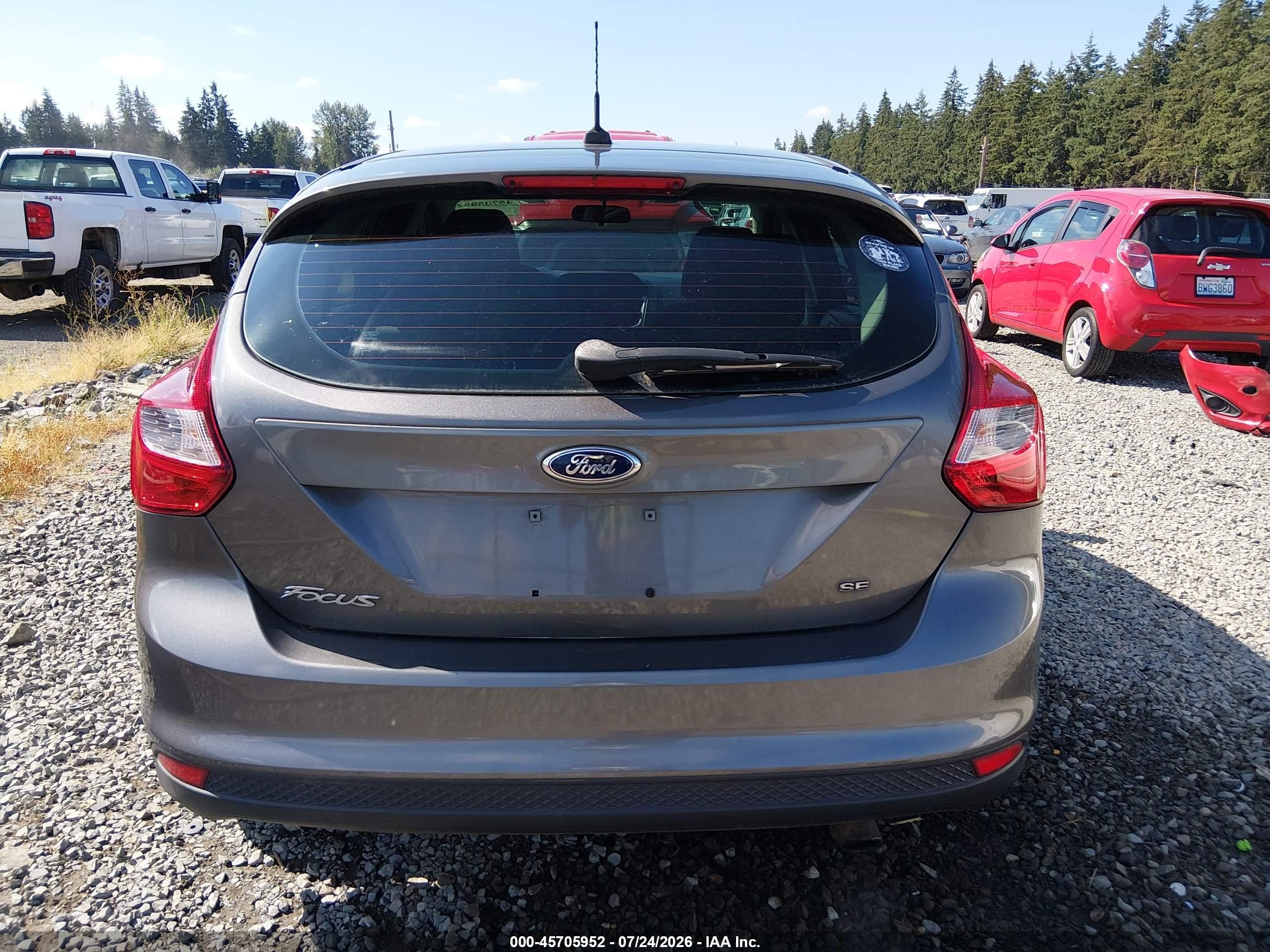 2012 Ford Focus Se Серый vin: 1FAHP3K21CL392610