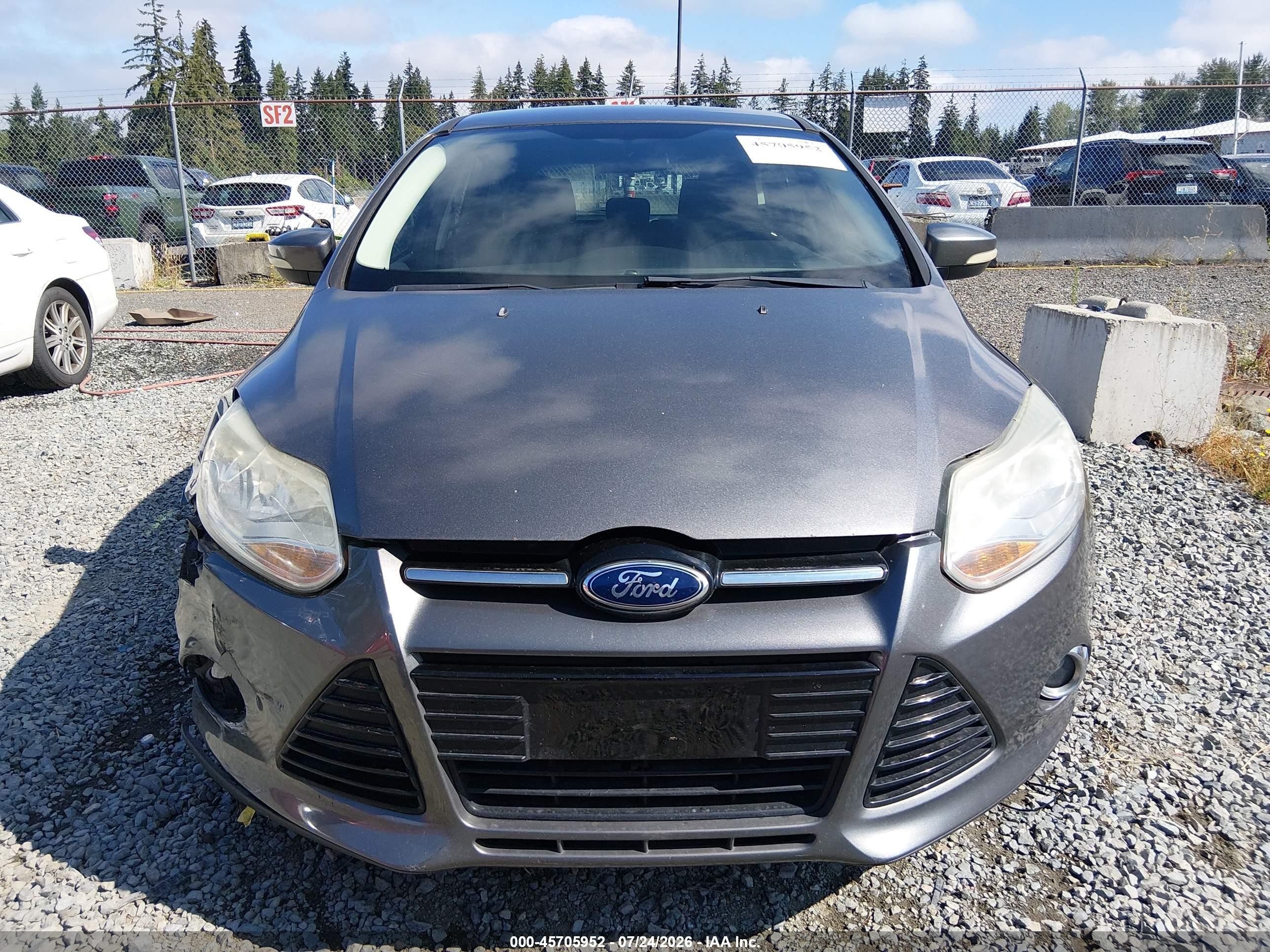 2012 Ford Focus Se Серый vin: 1FAHP3K21CL392610