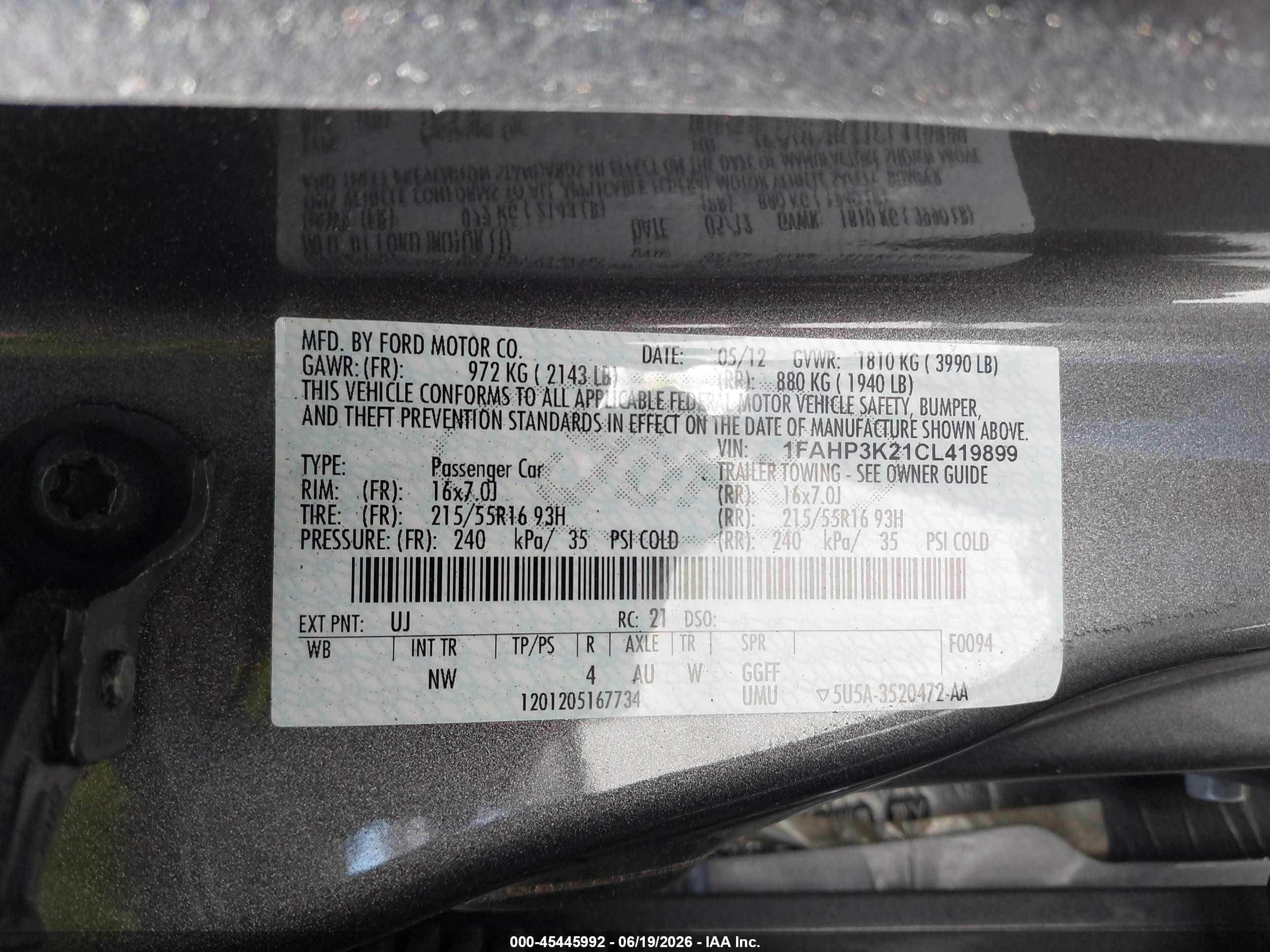 2012 Ford Focus Se Серый vin: 1FAHP3K21CL419899