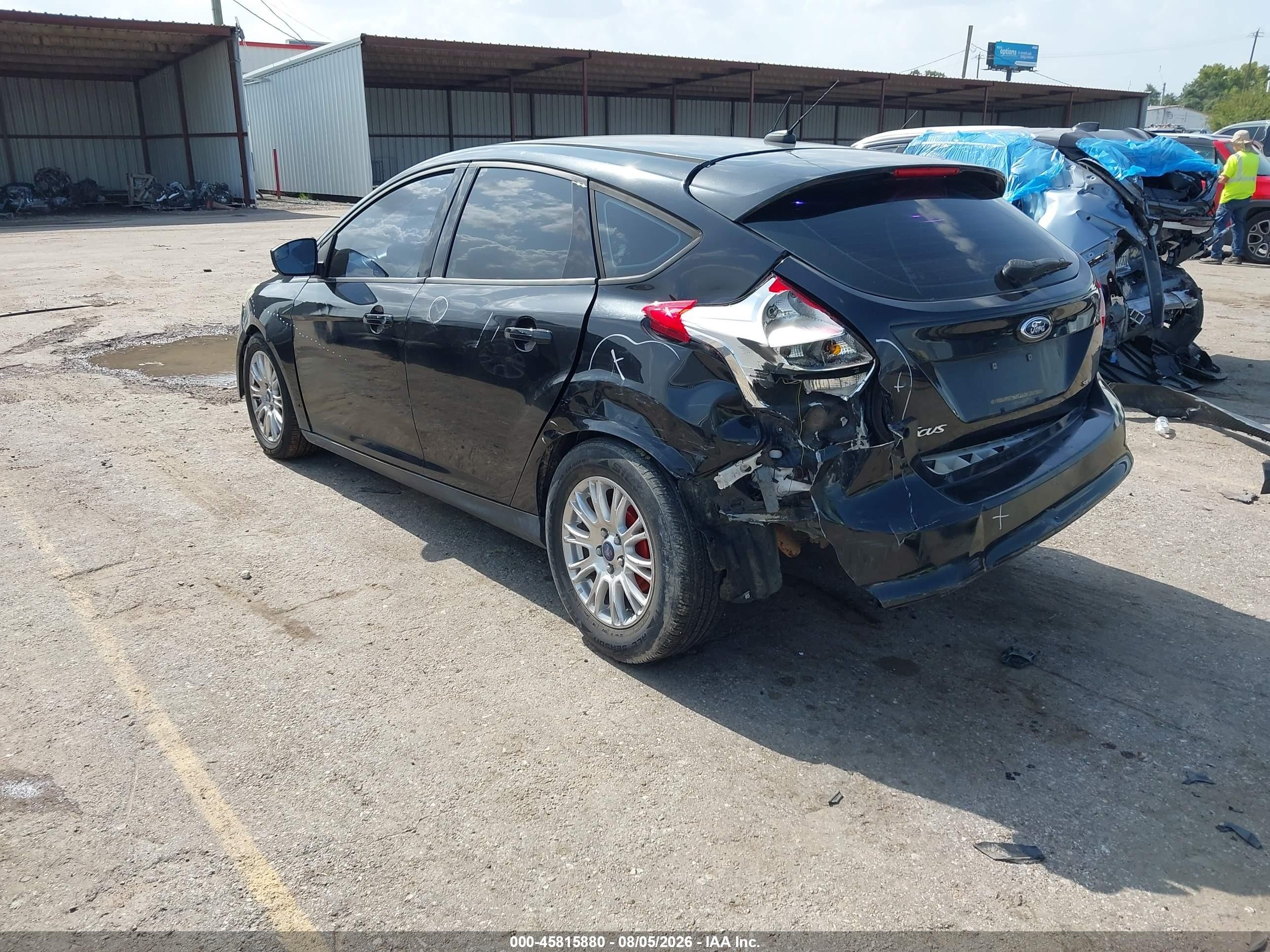 2012 Ford Focus Se Black vin: 1FAHP3K21CL437190