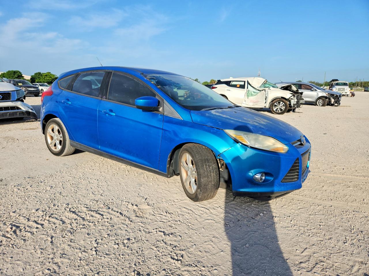 2012 Ford Focus Se Blue vin: 1FAHP3K22CL161036