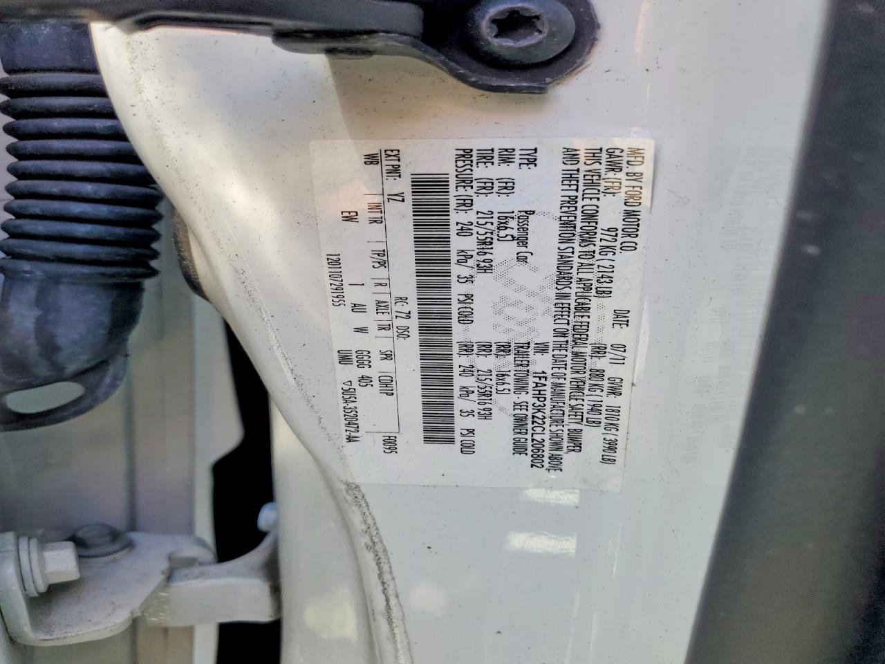 2012 Ford Focus Se White vin: 1FAHP3K22CL206802