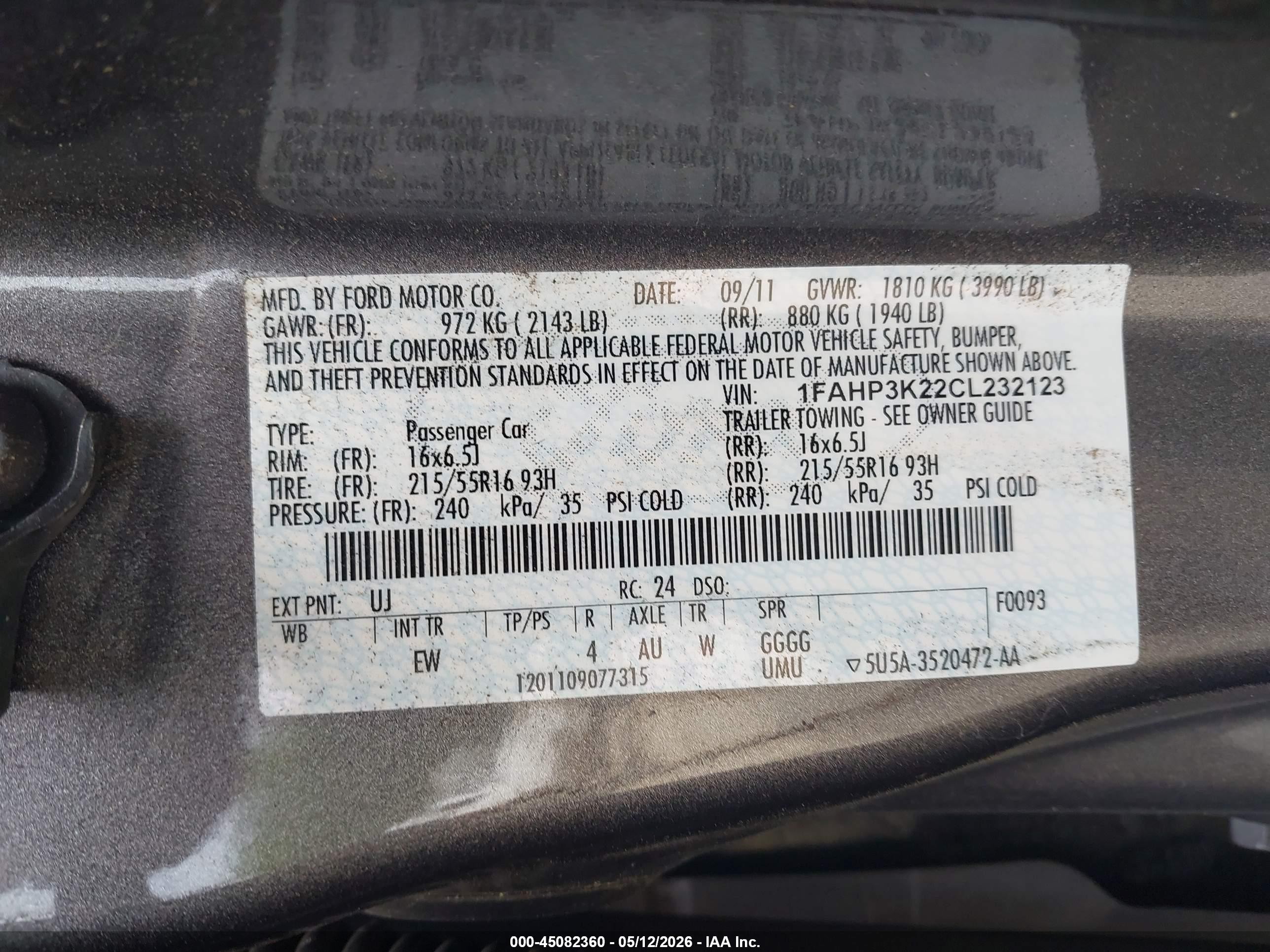 2012 Ford Focus Se Серый vin: 1FAHP3K22CL232123