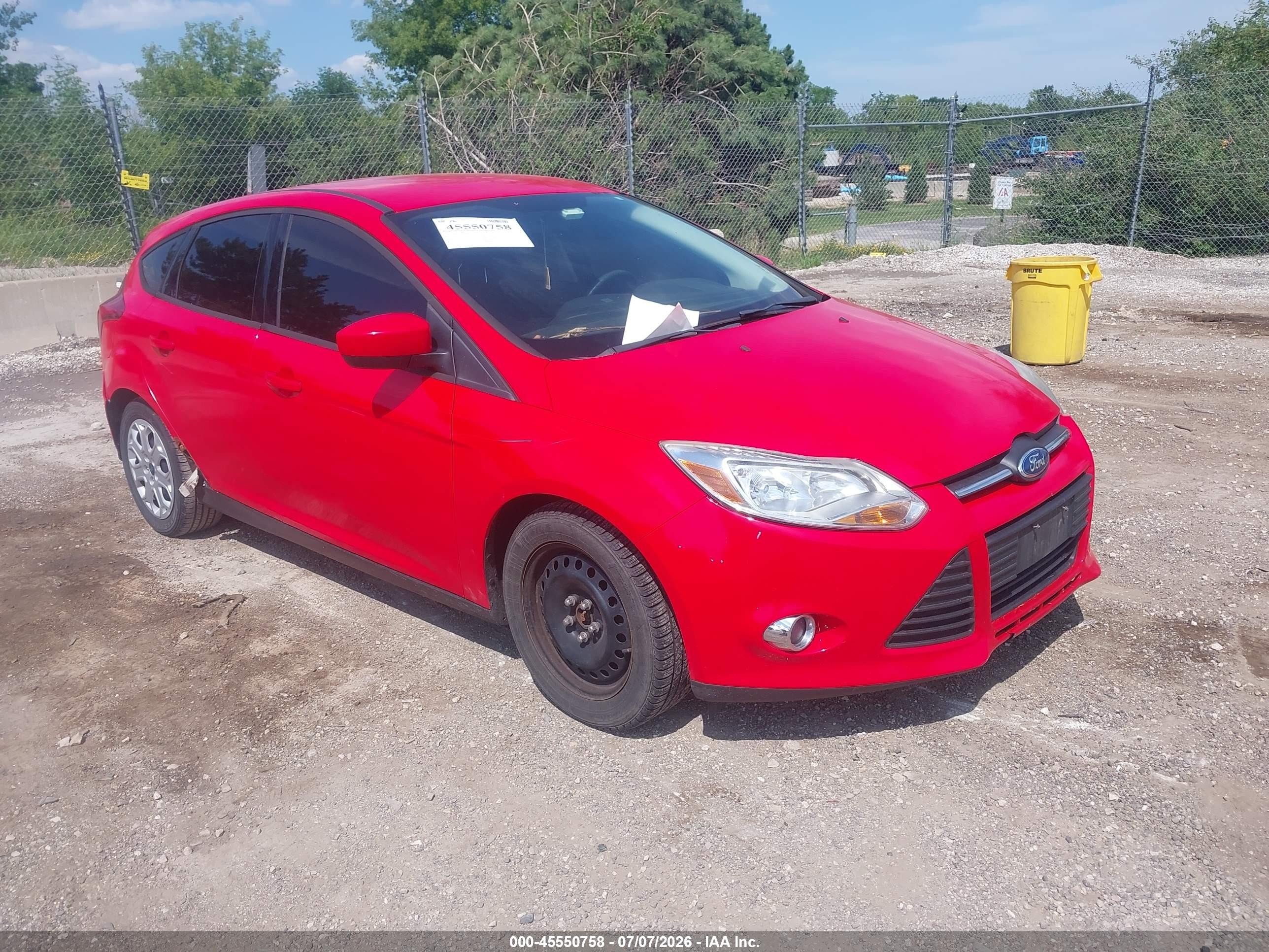 2012 Ford Focus Se Red vin: 1FAHP3K22CL236429