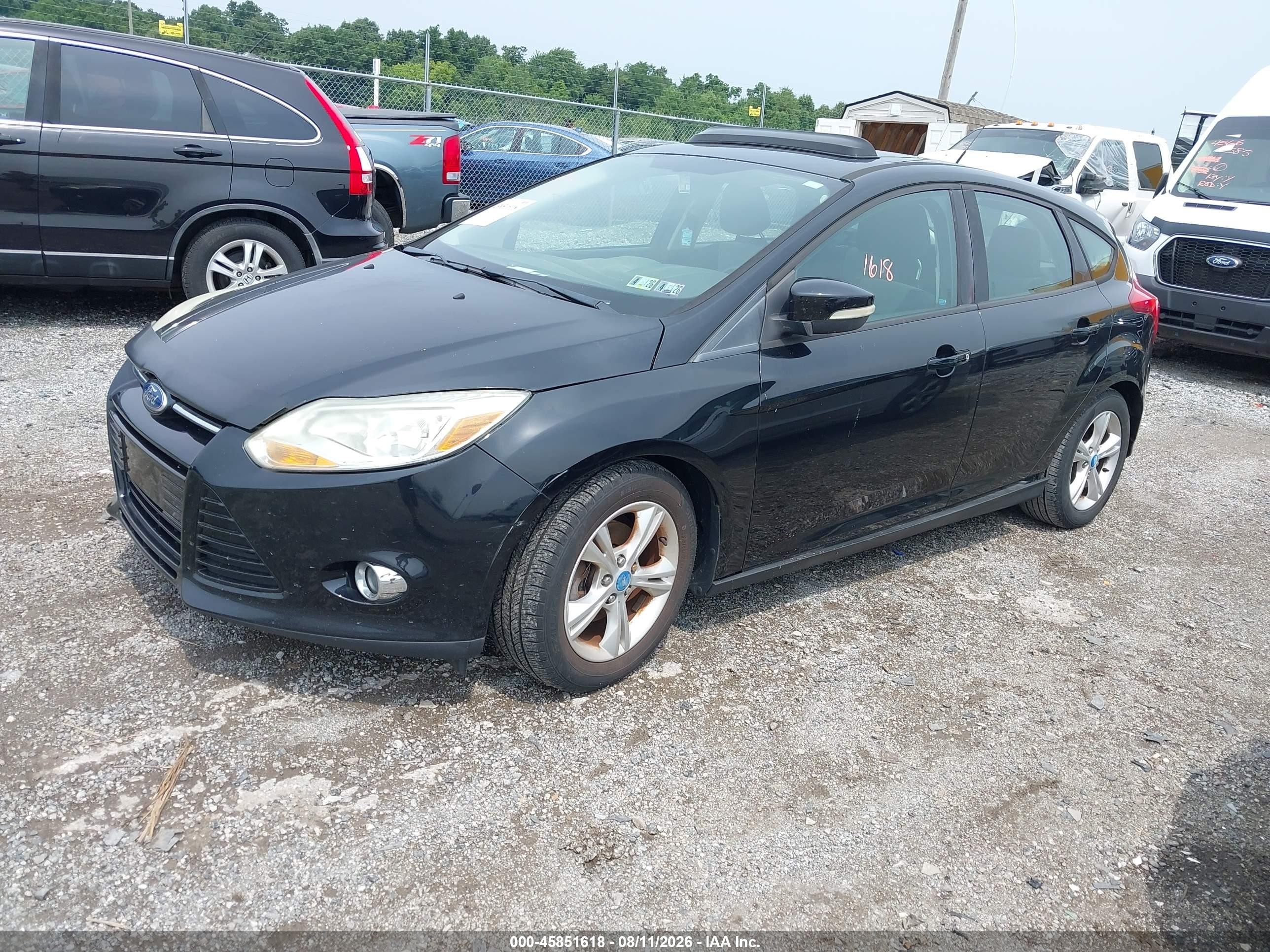 2012 Ford Focus Se Черный vin: 1FAHP3K22CL260066