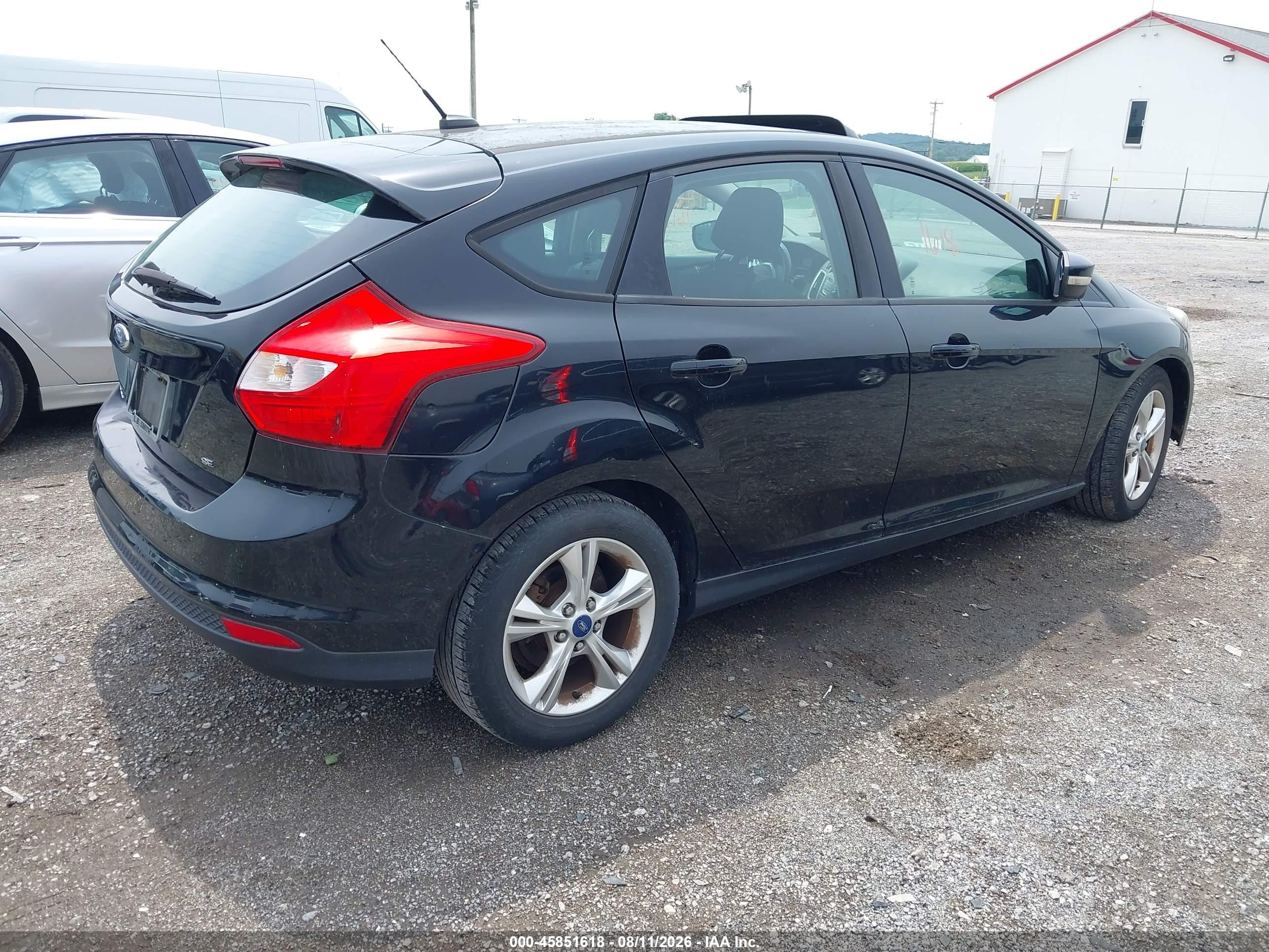 2012 Ford Focus Se Черный vin: 1FAHP3K22CL260066