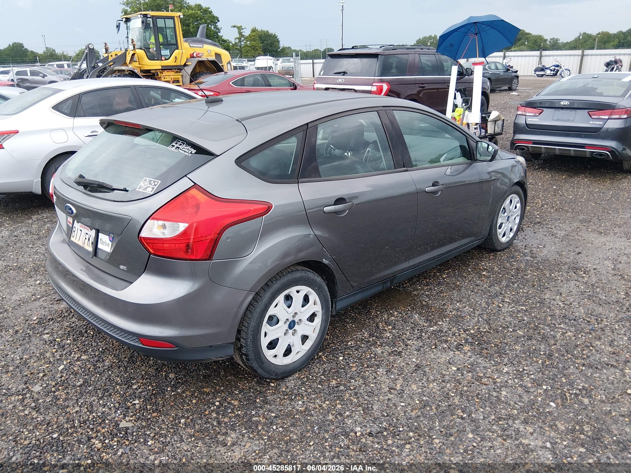 2012 Ford Focus Se Gray vin: 1FAHP3K22CL308357