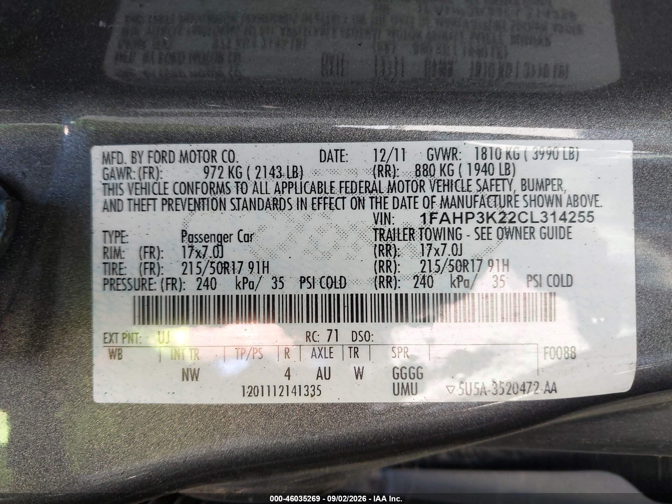 2012 Ford Focus Se Серый vin: 1FAHP3K22CL314255