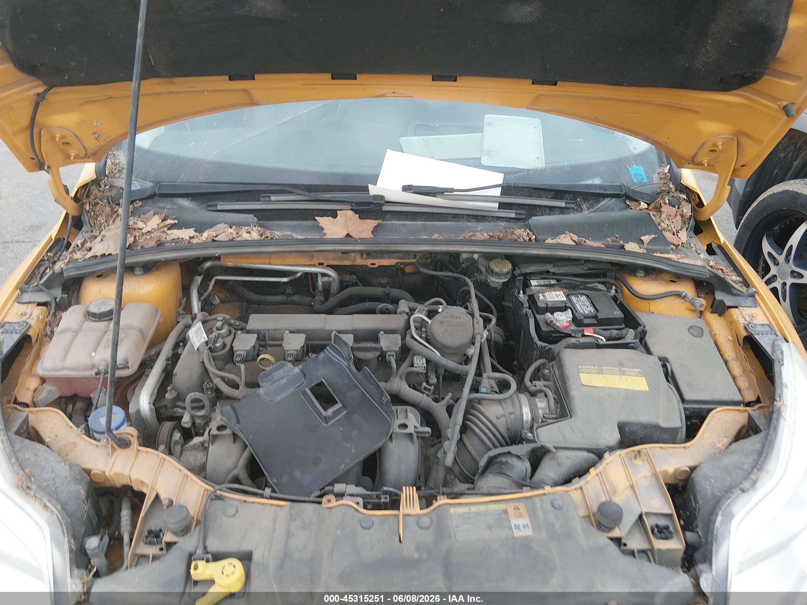 2012 Ford Focus Se Yellow vin: 1FAHP3K23CL174765