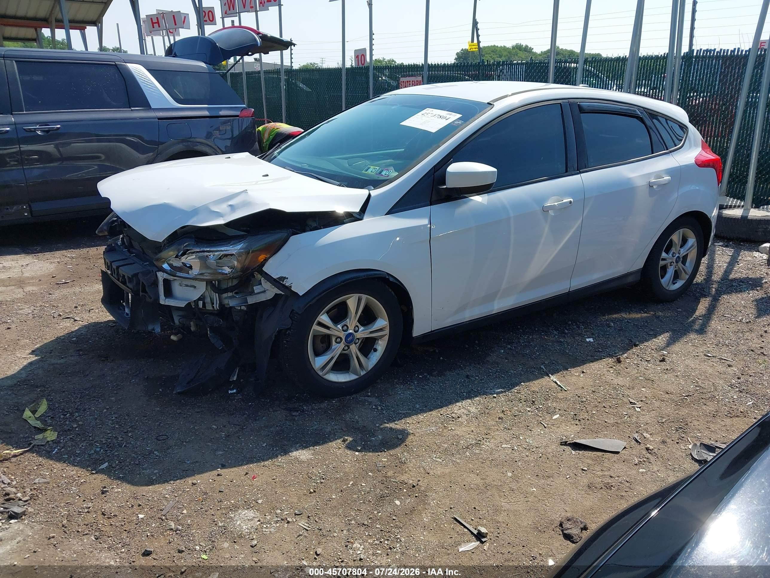 2012 Ford Focus Se White vin: 1FAHP3K23CL182414