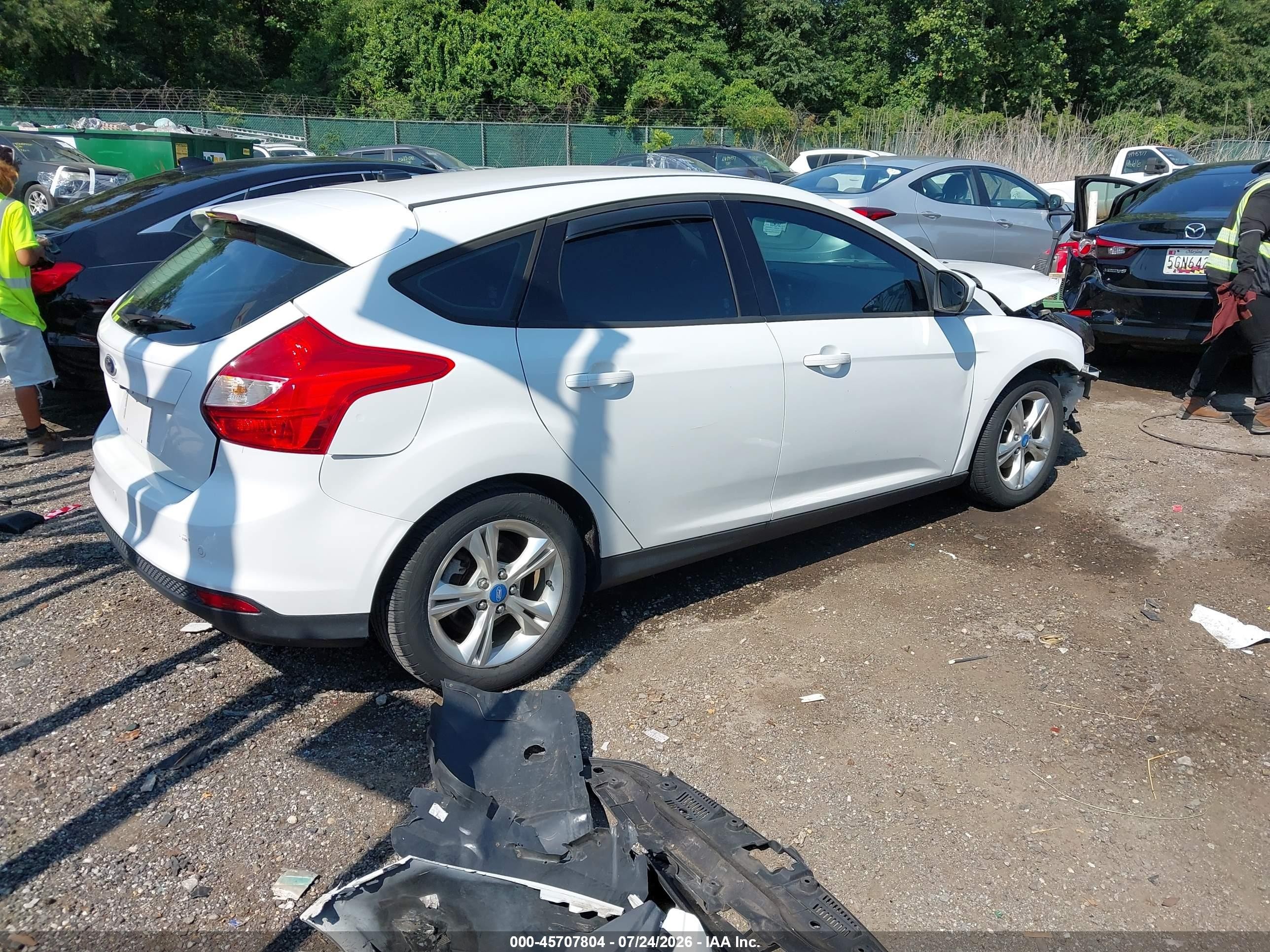 2012 Ford Focus Se White vin: 1FAHP3K23CL182414