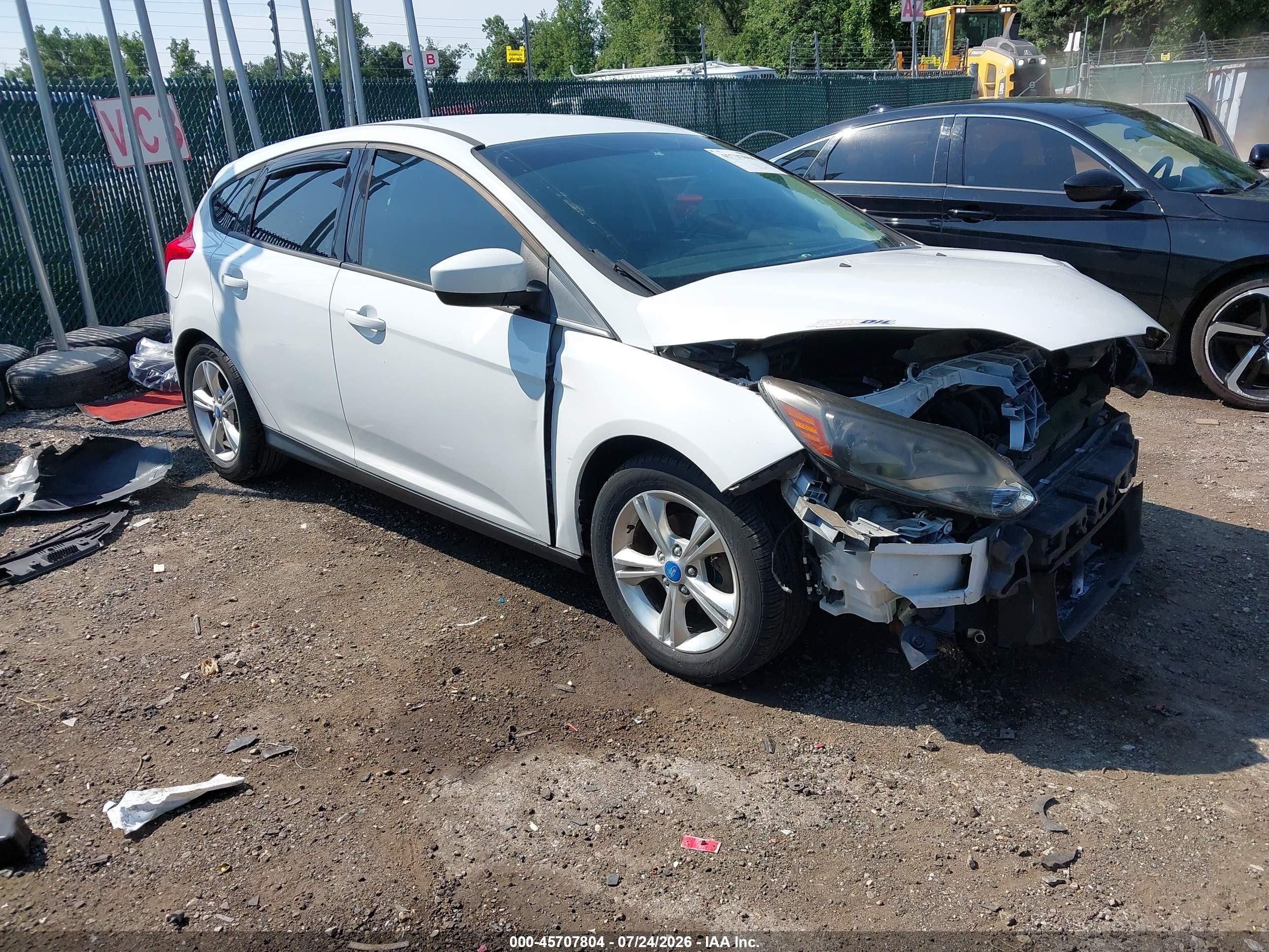 2012 Ford Focus Se White vin: 1FAHP3K23CL182414