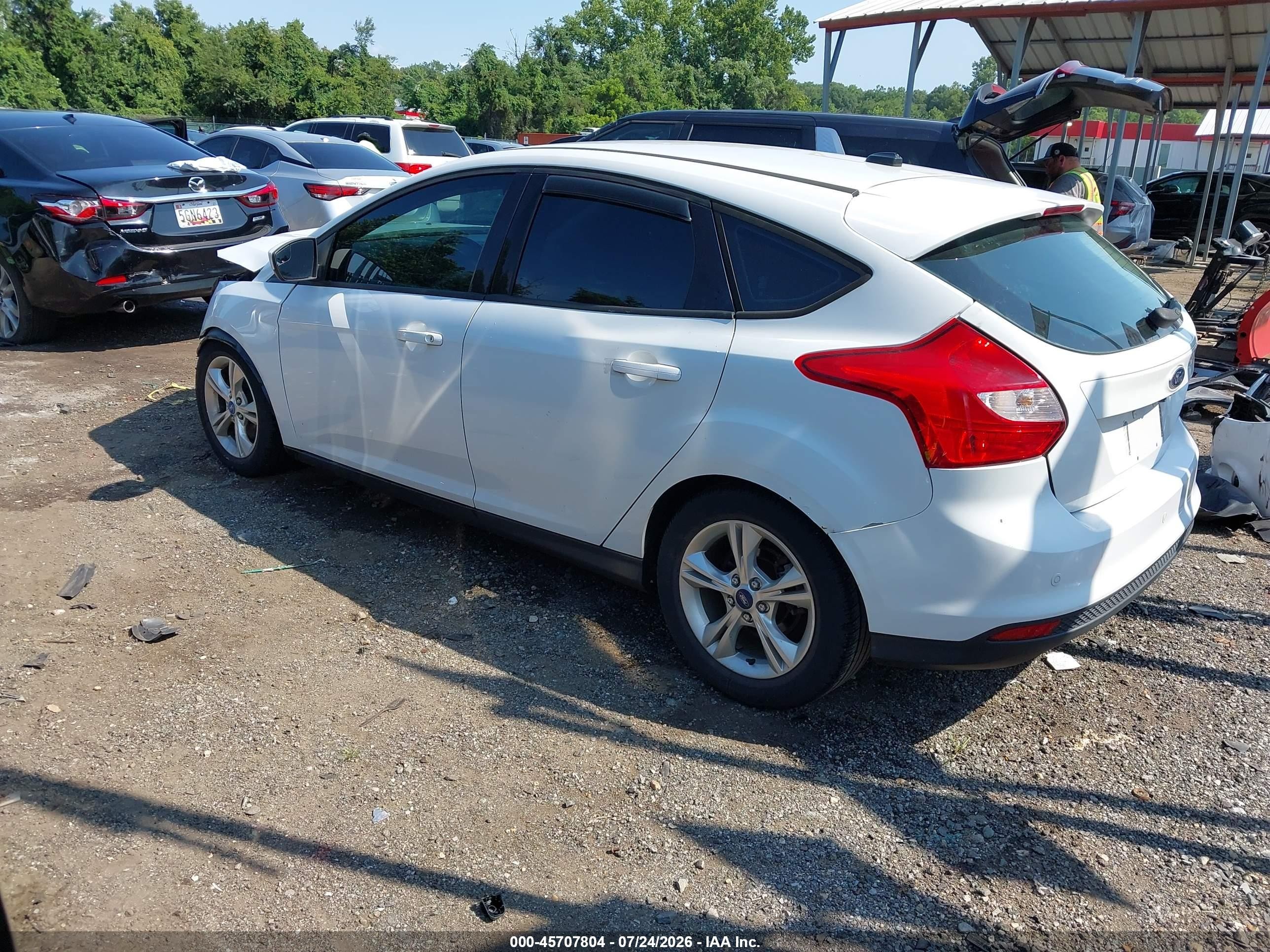 2012 Ford Focus Se White vin: 1FAHP3K23CL182414