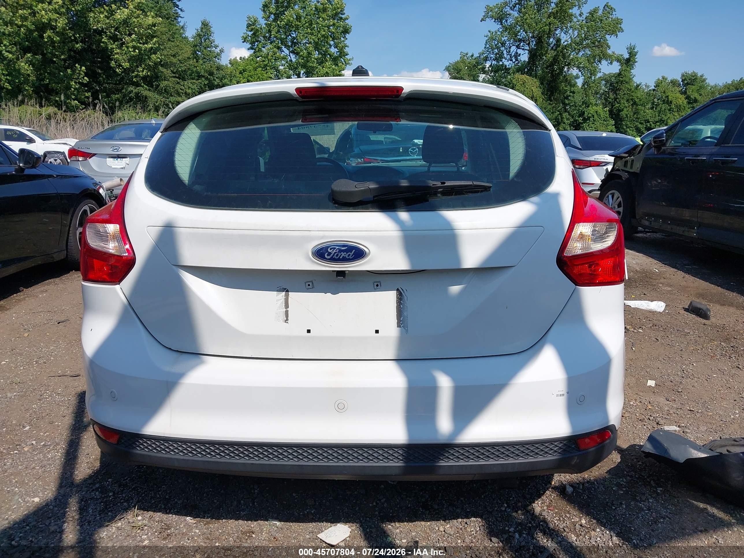 2012 Ford Focus Se White vin: 1FAHP3K23CL182414