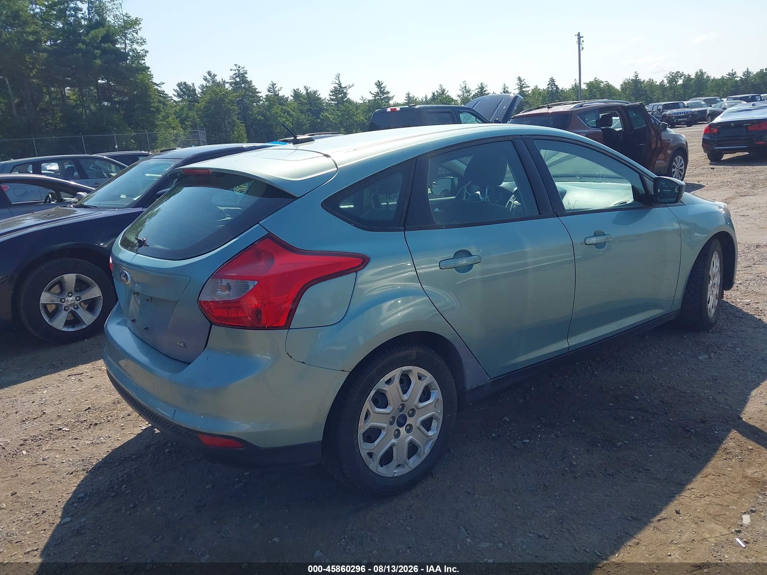 2012 Ford Focus Se Синий vin: 1FAHP3K23CL306519