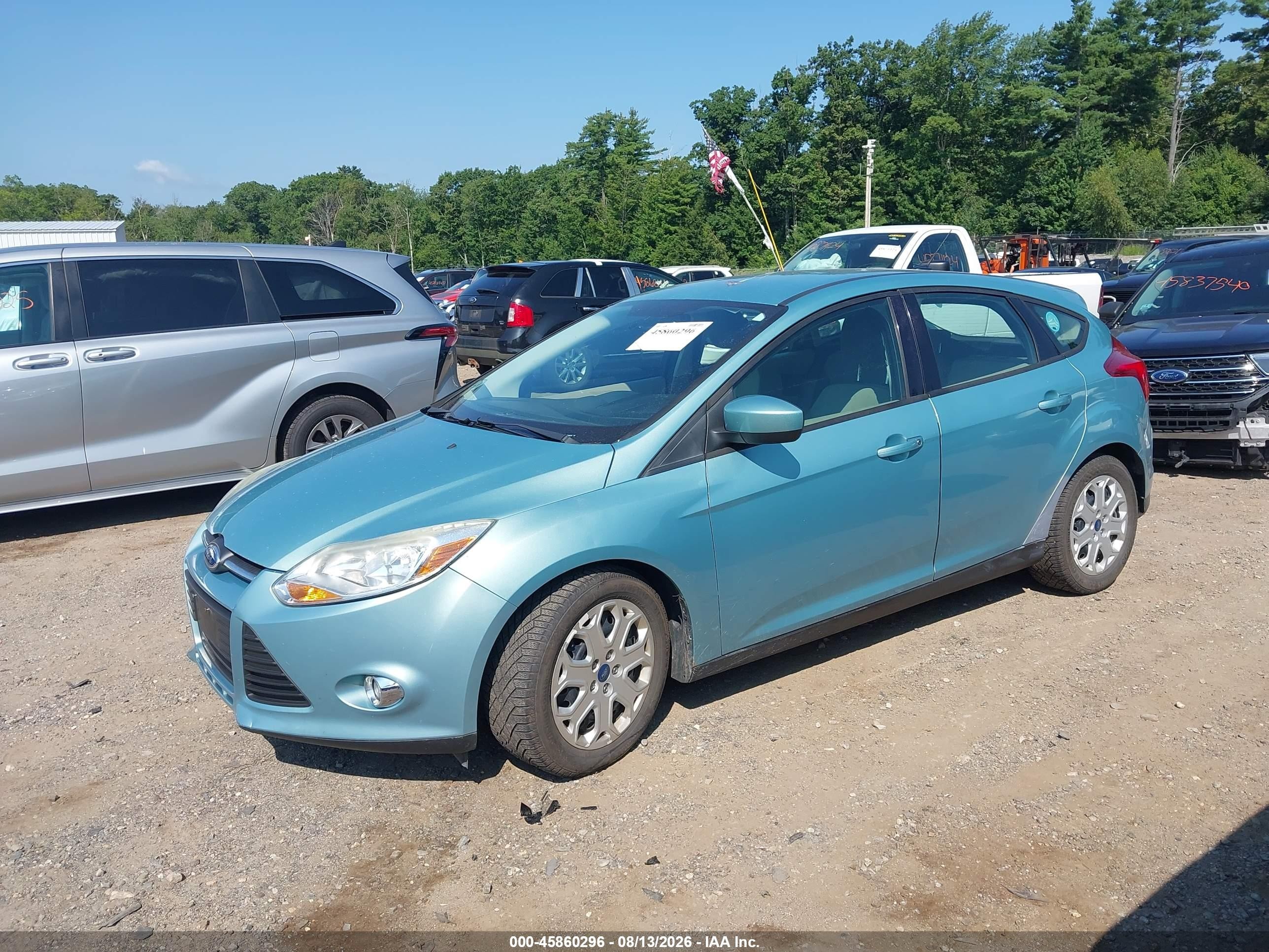 2012 Ford Focus Se Синий vin: 1FAHP3K23CL306519