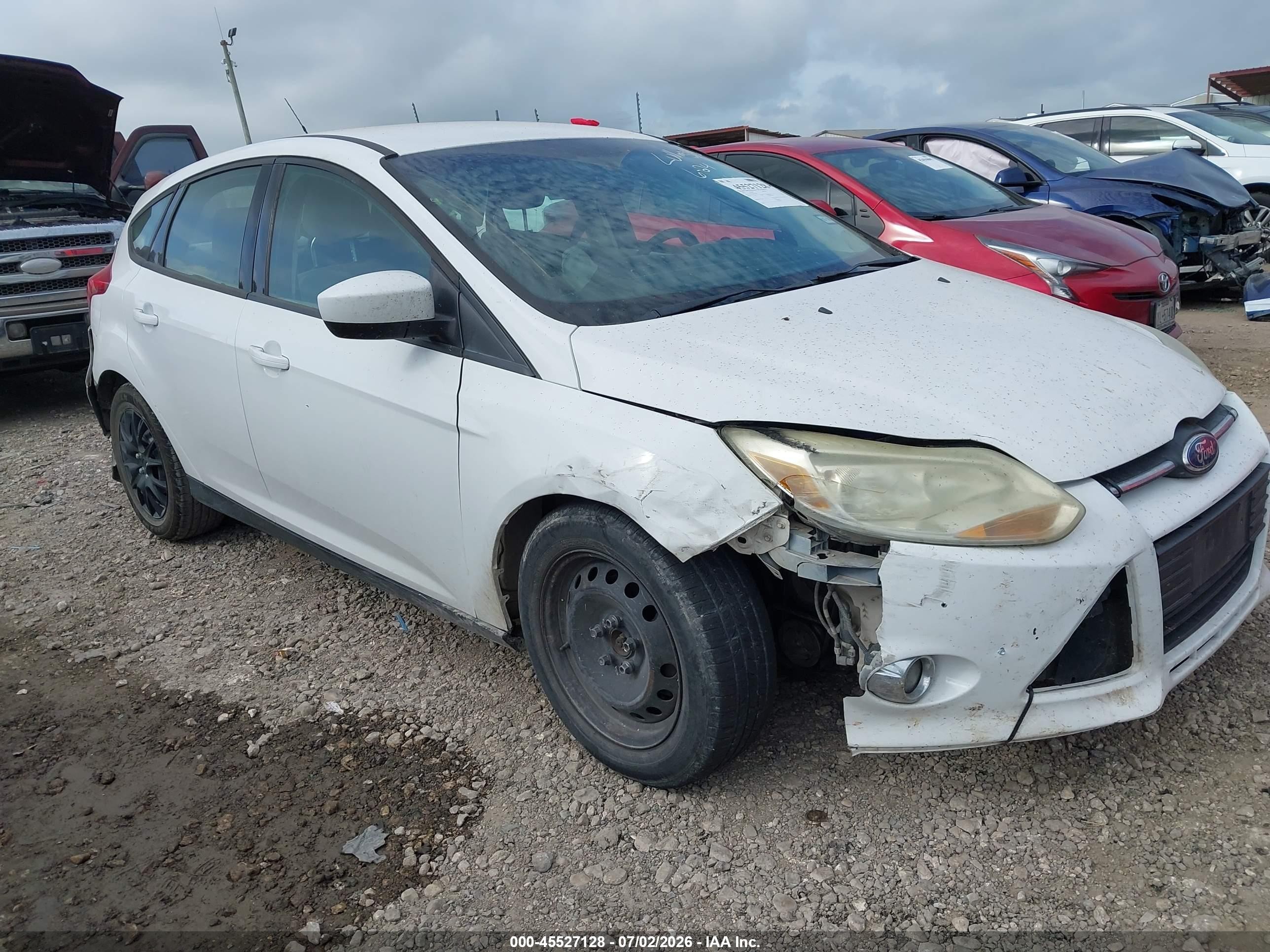 2012 Ford Focus Se White vin: 1FAHP3K23CL312661