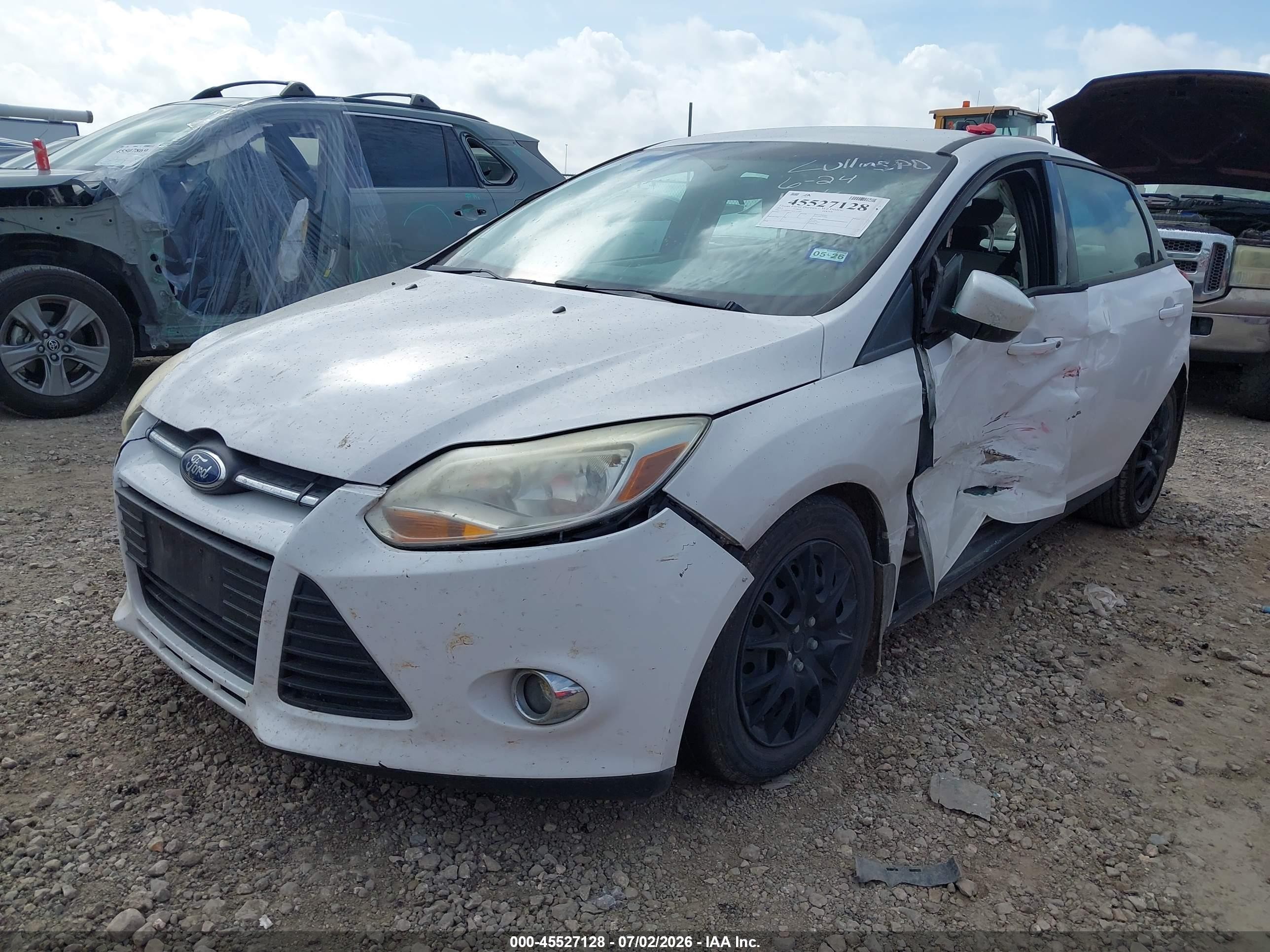 2012 Ford Focus Se White vin: 1FAHP3K23CL312661