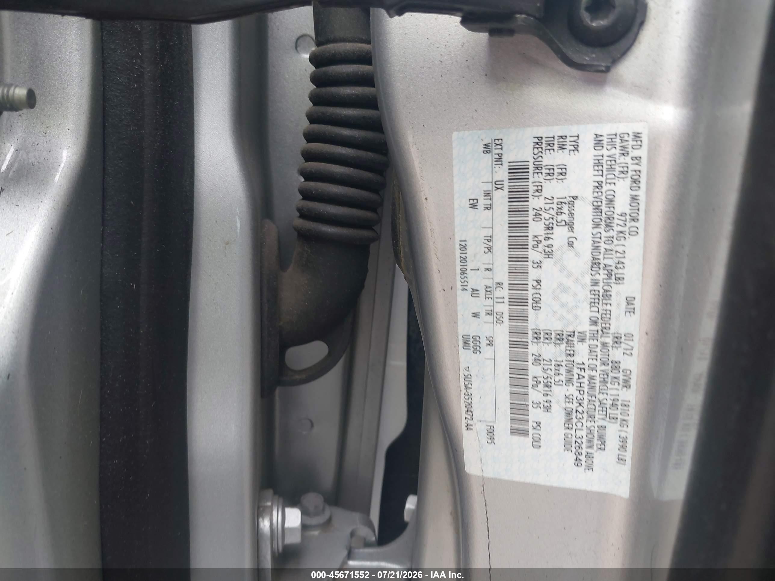 2012 Ford Focus Se Silver vin: 1FAHP3K23CL326849
