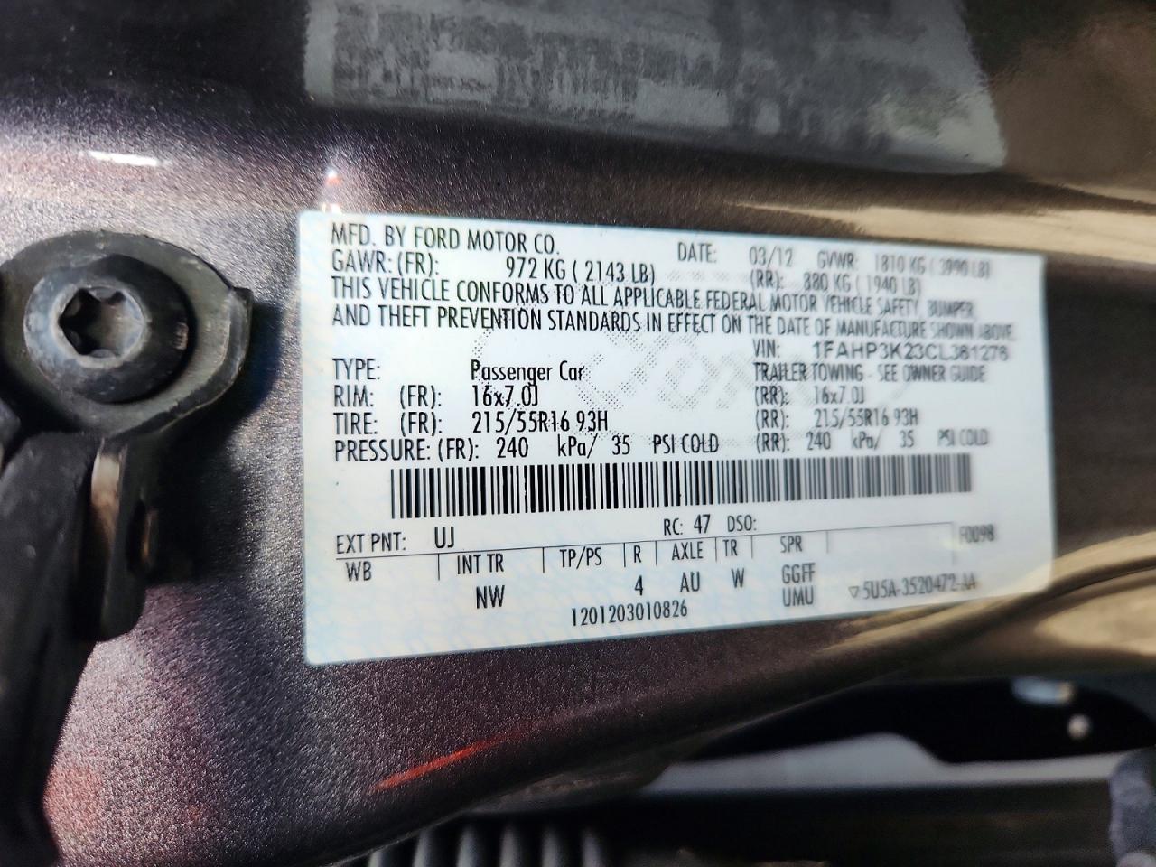 2012 Ford Focus Se Gray vin: 1FAHP3K23CL361276