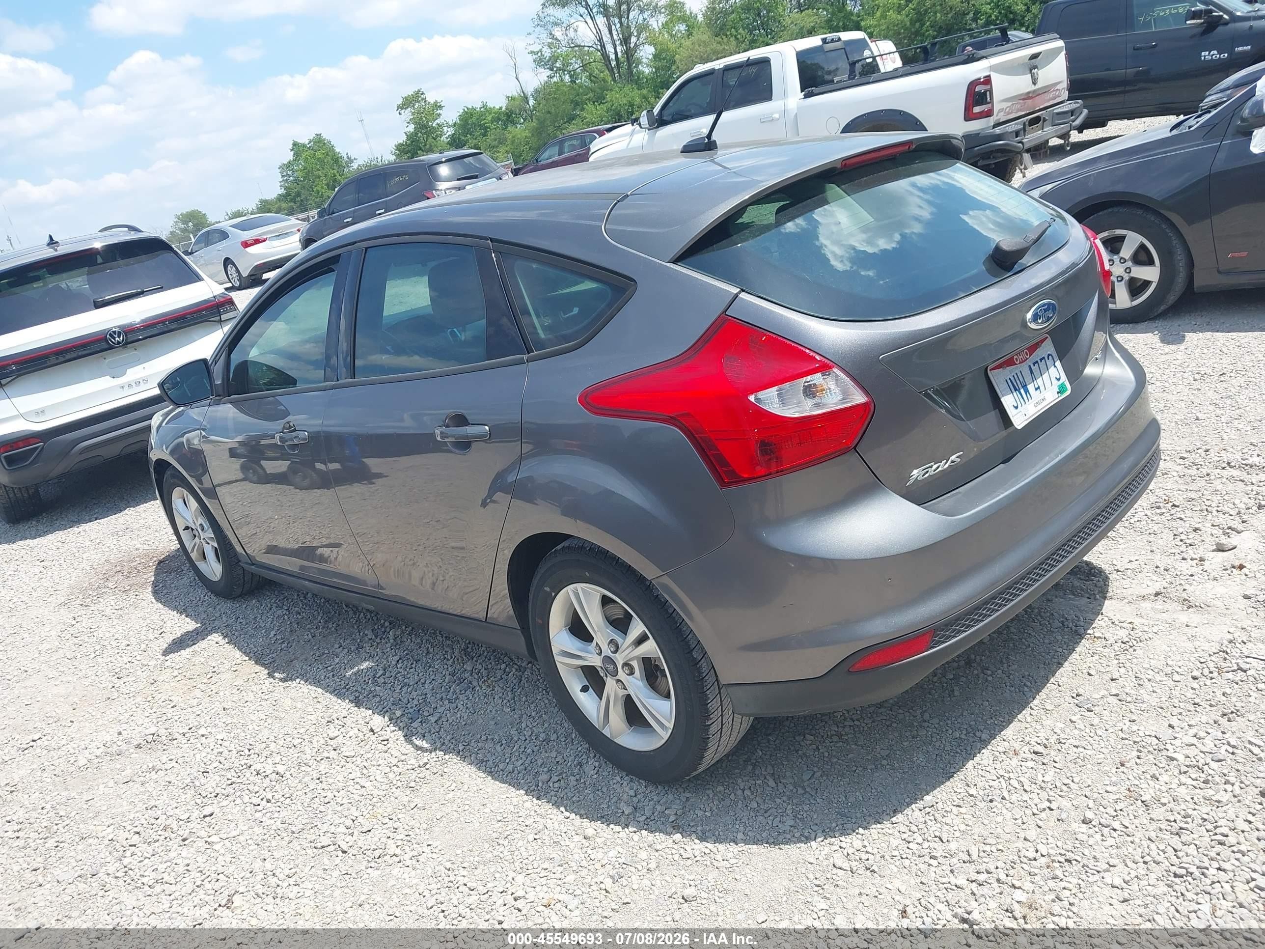 2012 Ford Focus Se Gray vin: 1FAHP3K23CL377719