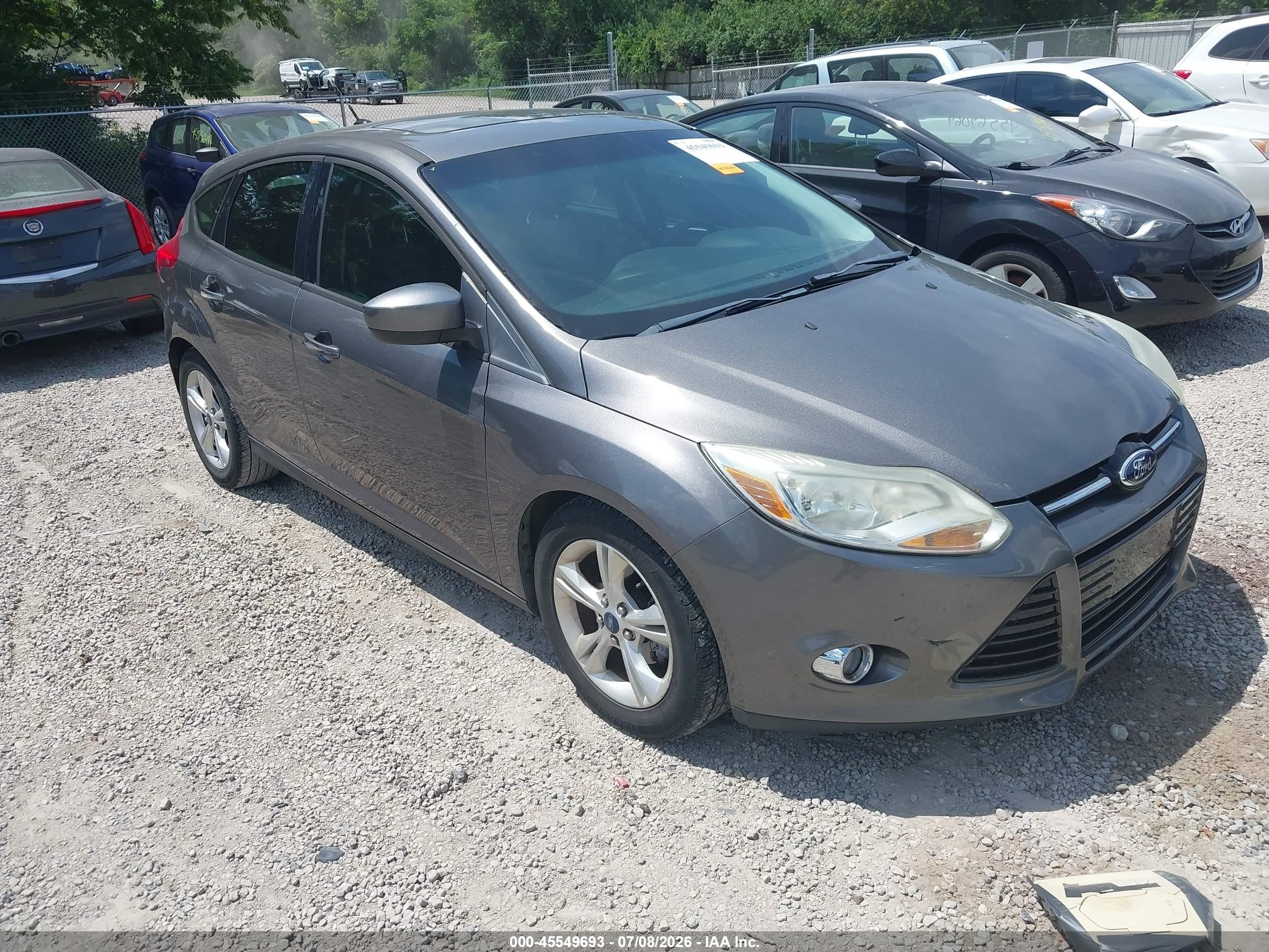 2012 Ford Focus Se Gray vin: 1FAHP3K23CL377719